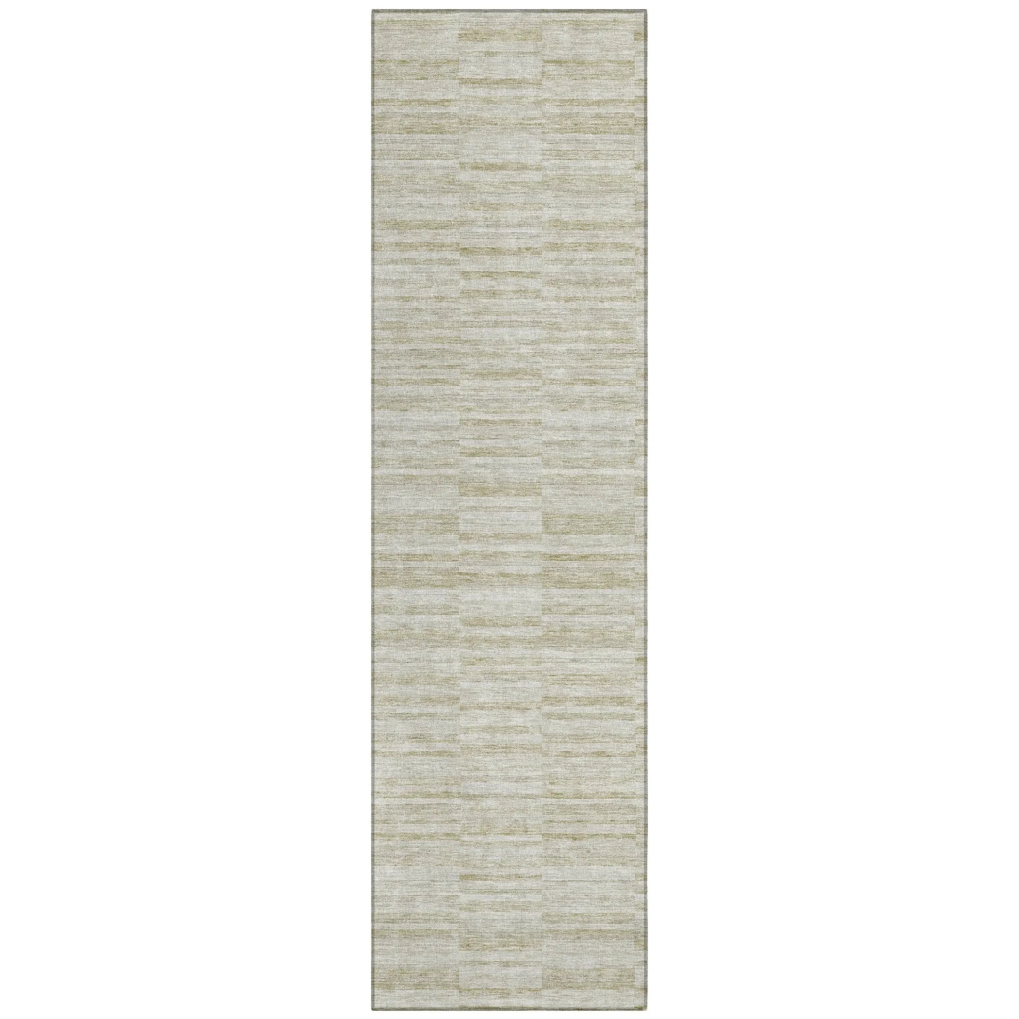 Machine Washable Indoor/ Outdoor Chantille Contemporary Blocks Rug