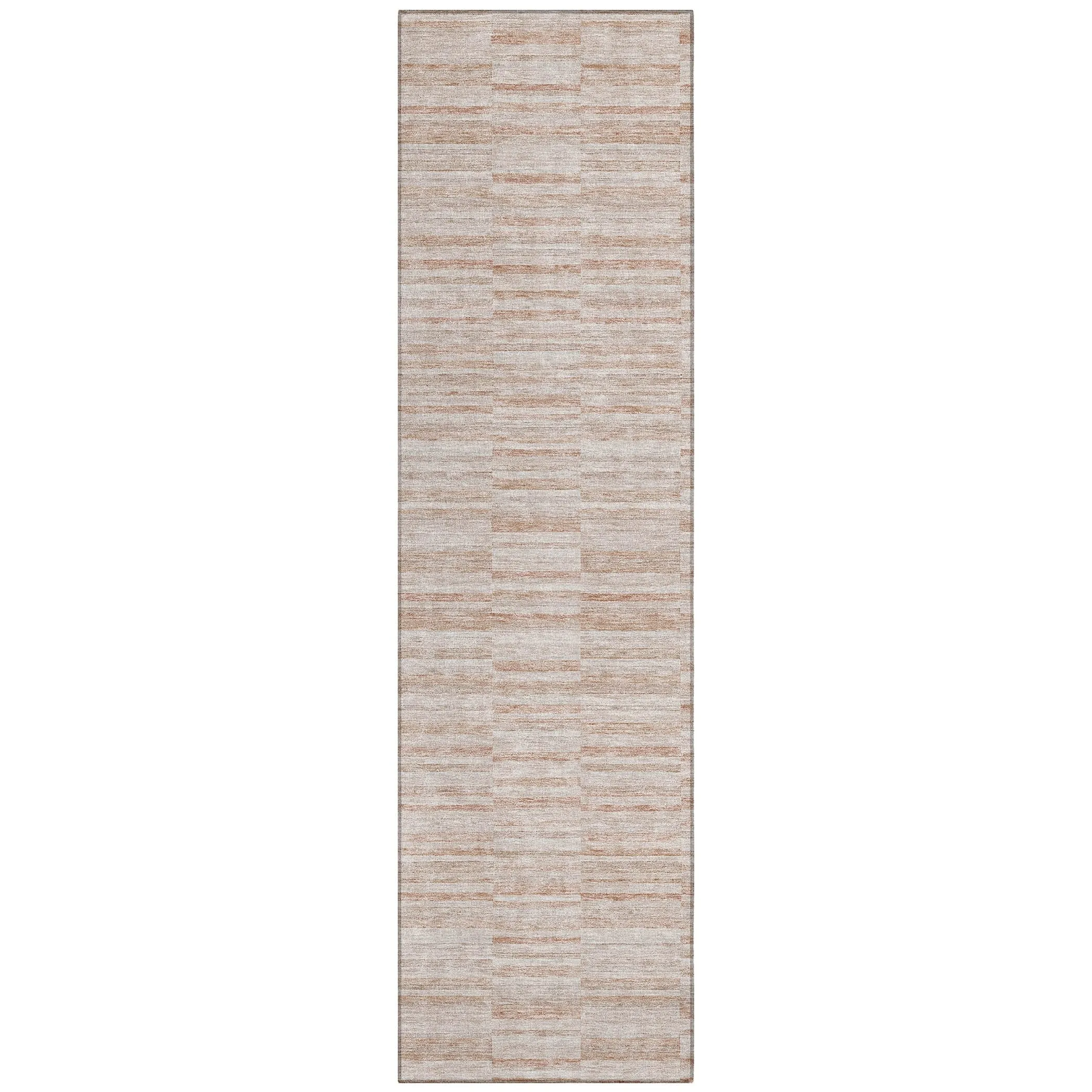 Machine Washable Indoor/ Outdoor Chantille Contemporary Blocks Rug