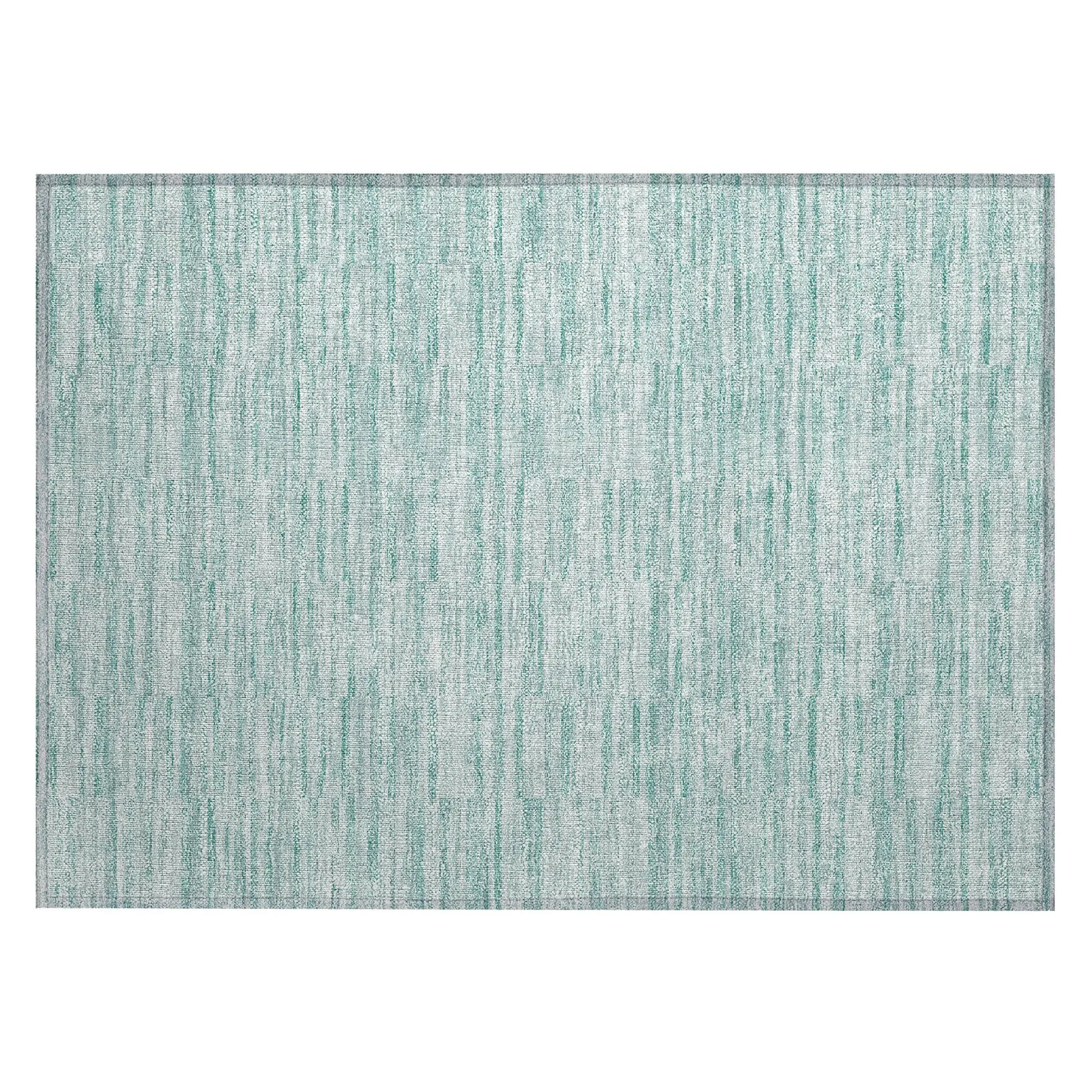 Machine Washable Indoor/ Outdoor Chantille Contemporary Blocks Rug