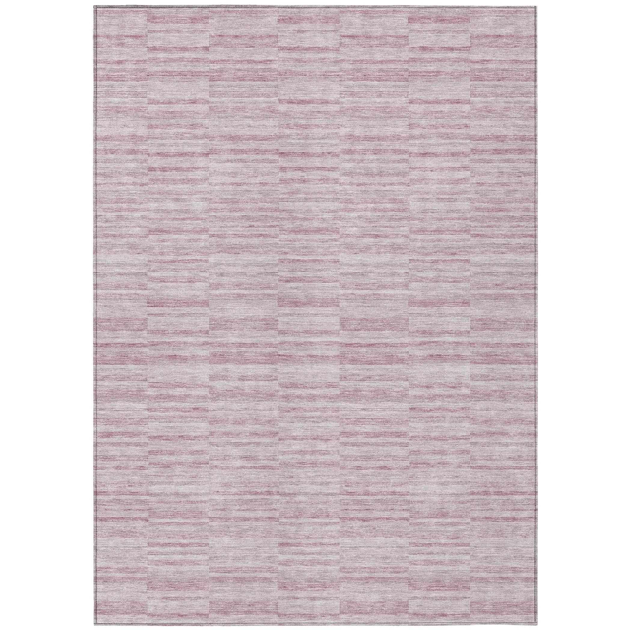 Machine Washable Indoor/ Outdoor Chantille Contemporary Blocks Rug