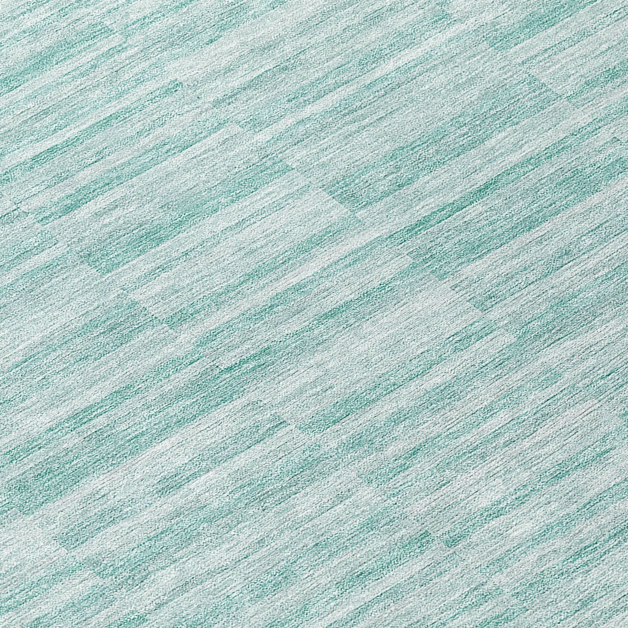 Machine Washable Indoor/ Outdoor Chantille Contemporary Blocks Rug