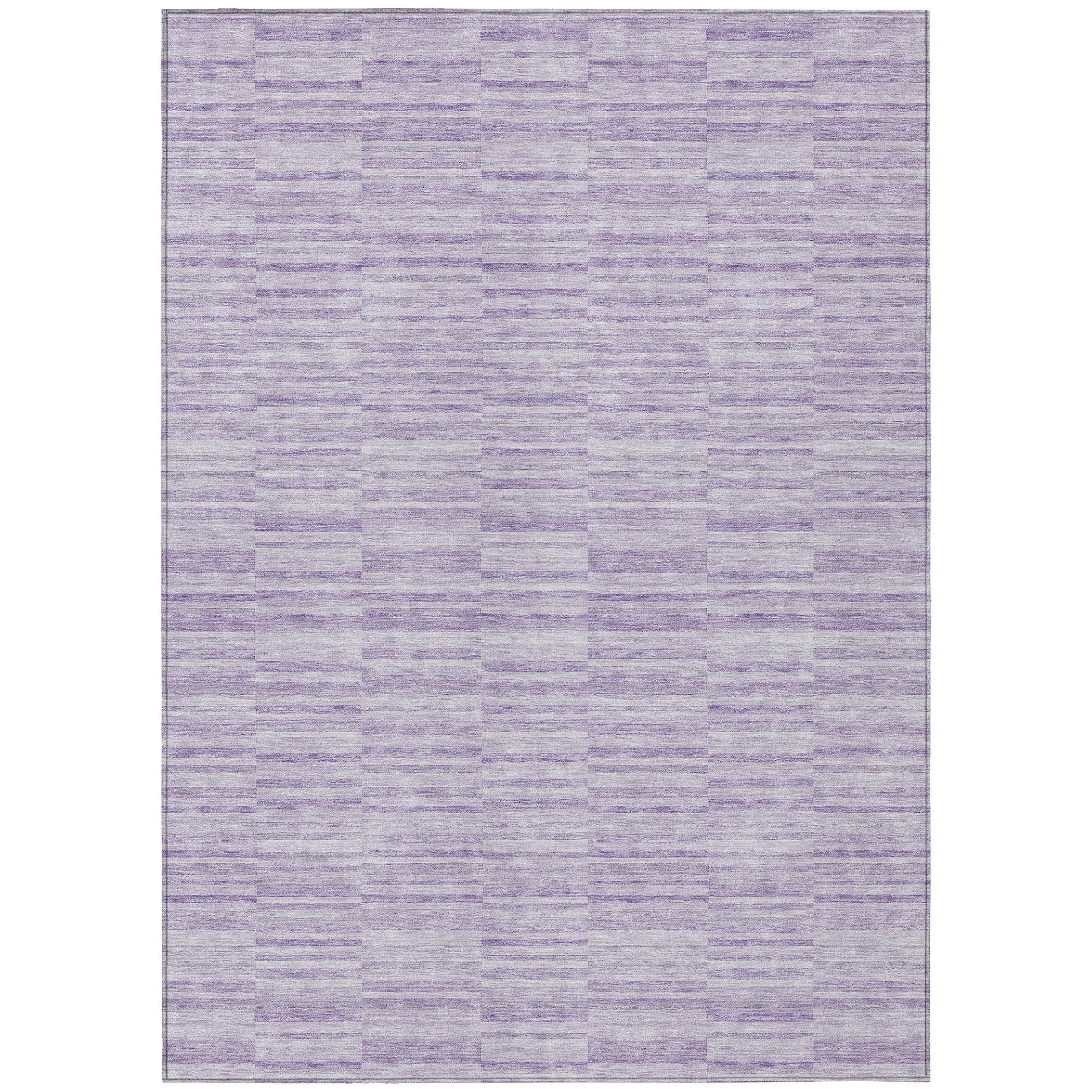 Machine Washable Indoor/ Outdoor Chantille Contemporary Blocks Rug