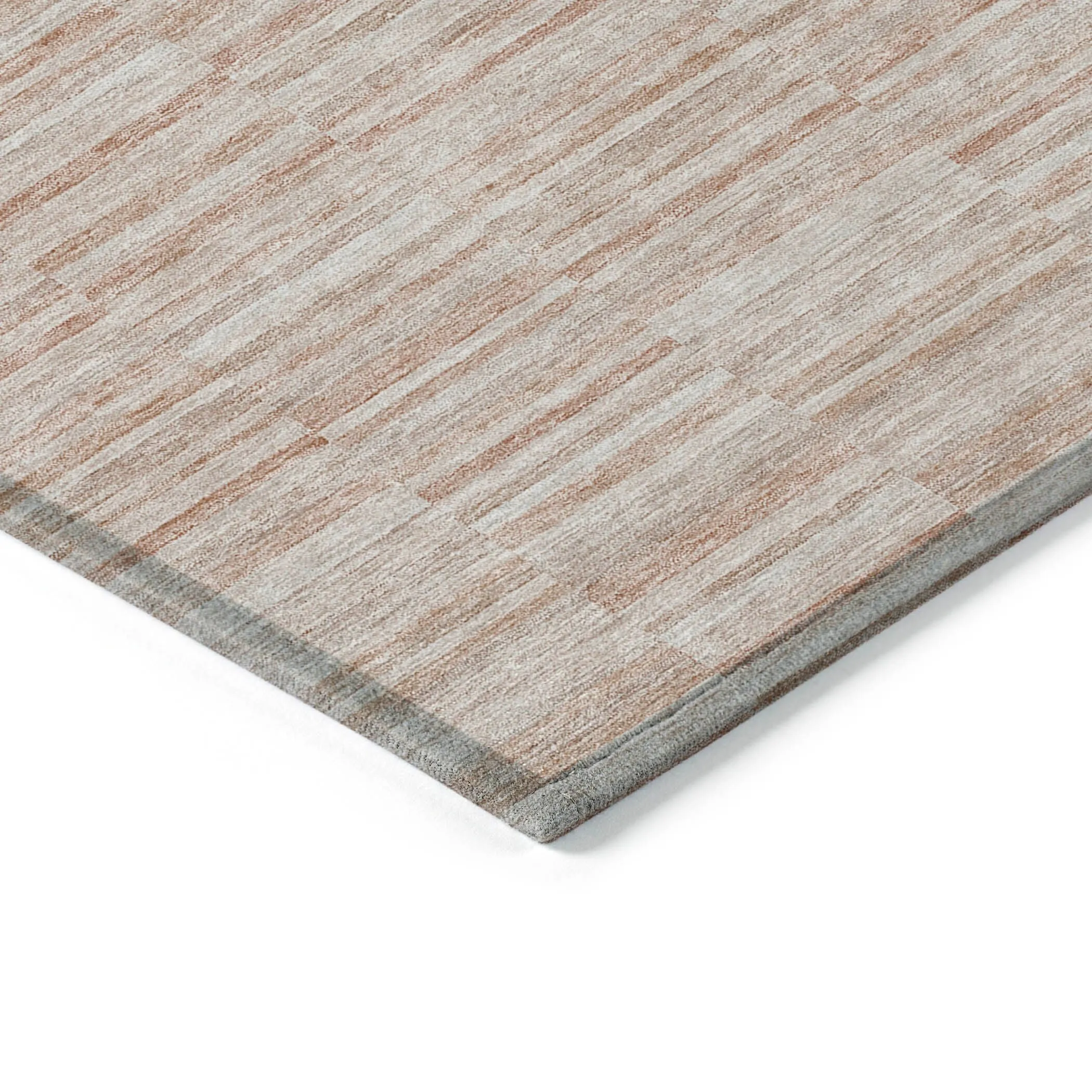 Machine Washable Indoor/ Outdoor Chantille Contemporary Blocks Rug
