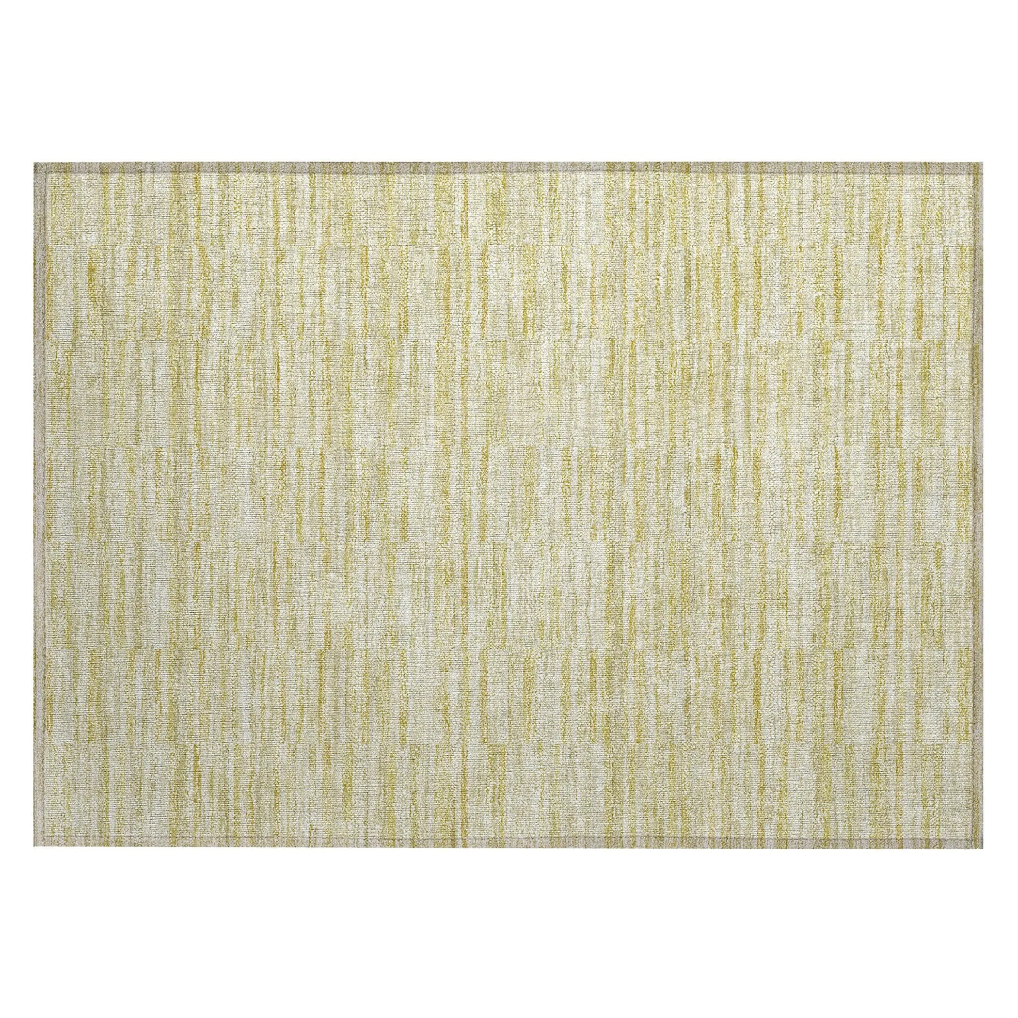 Machine Washable Indoor/ Outdoor Chantille Contemporary Blocks Rug