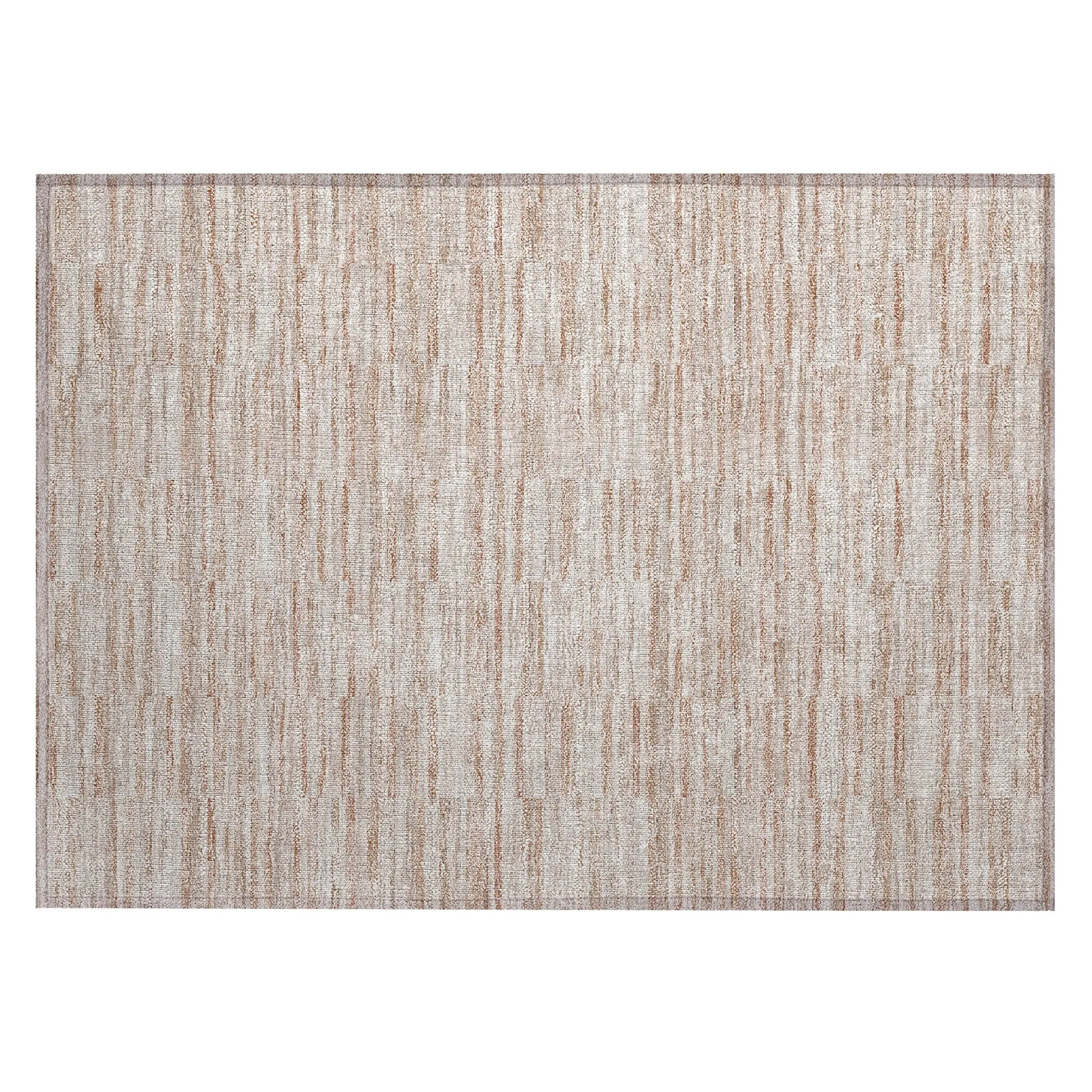 Machine Washable Indoor/ Outdoor Chantille Contemporary Blocks Rug