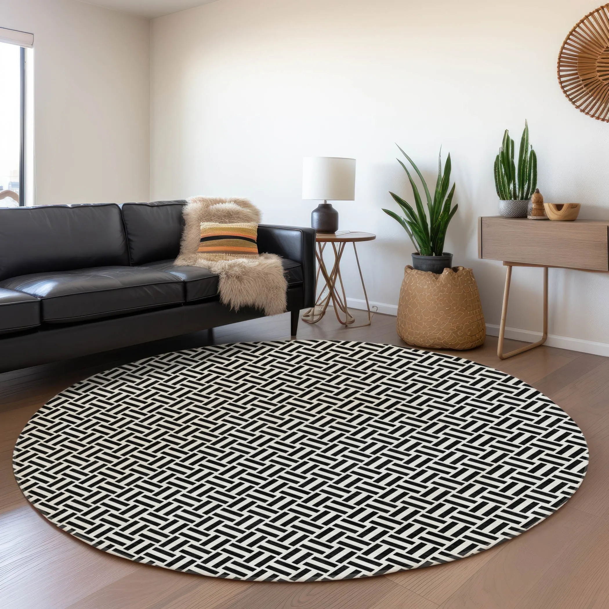Machine Washable Indoor/ Outdoor Chantille Contemporary Casual Rug