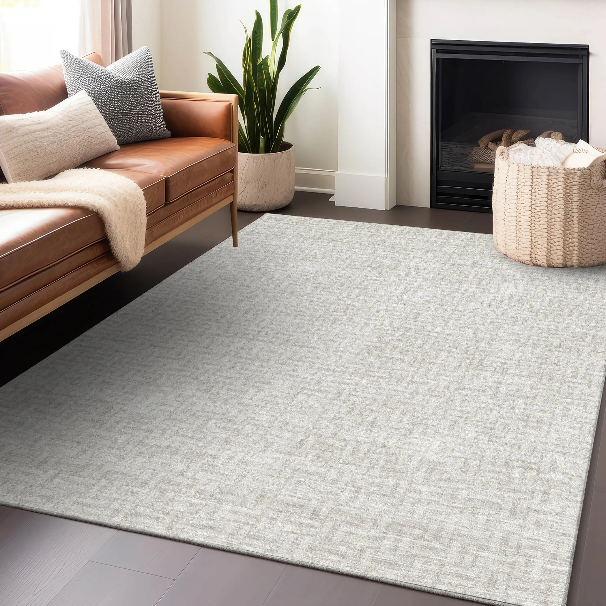 Machine Washable Indoor/ Outdoor Chantille Contemporary Casual Rug
