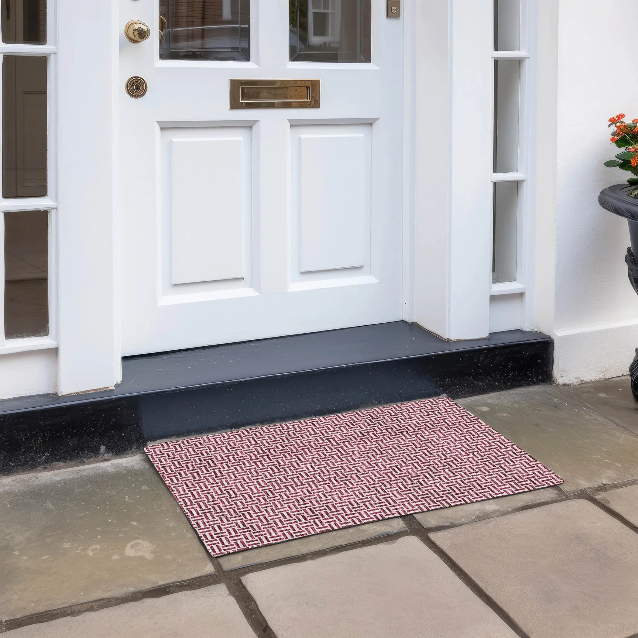Machine Washable Indoor/ Outdoor Chantille Contemporary Casual Rug