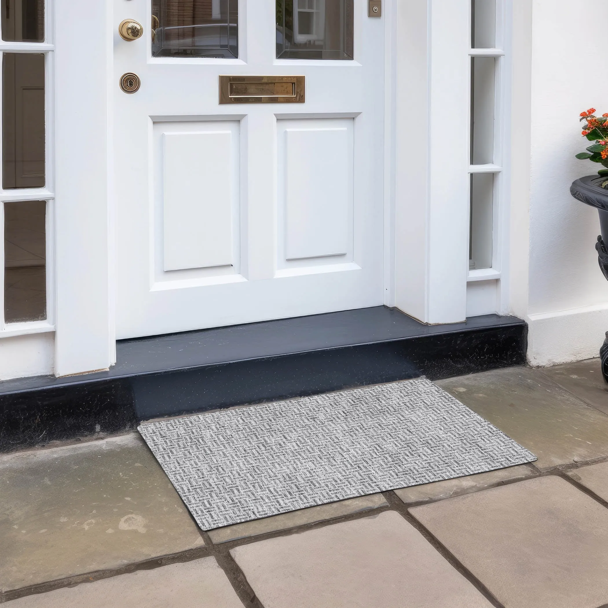 Machine Washable Indoor/ Outdoor Chantille Contemporary Casual Rug