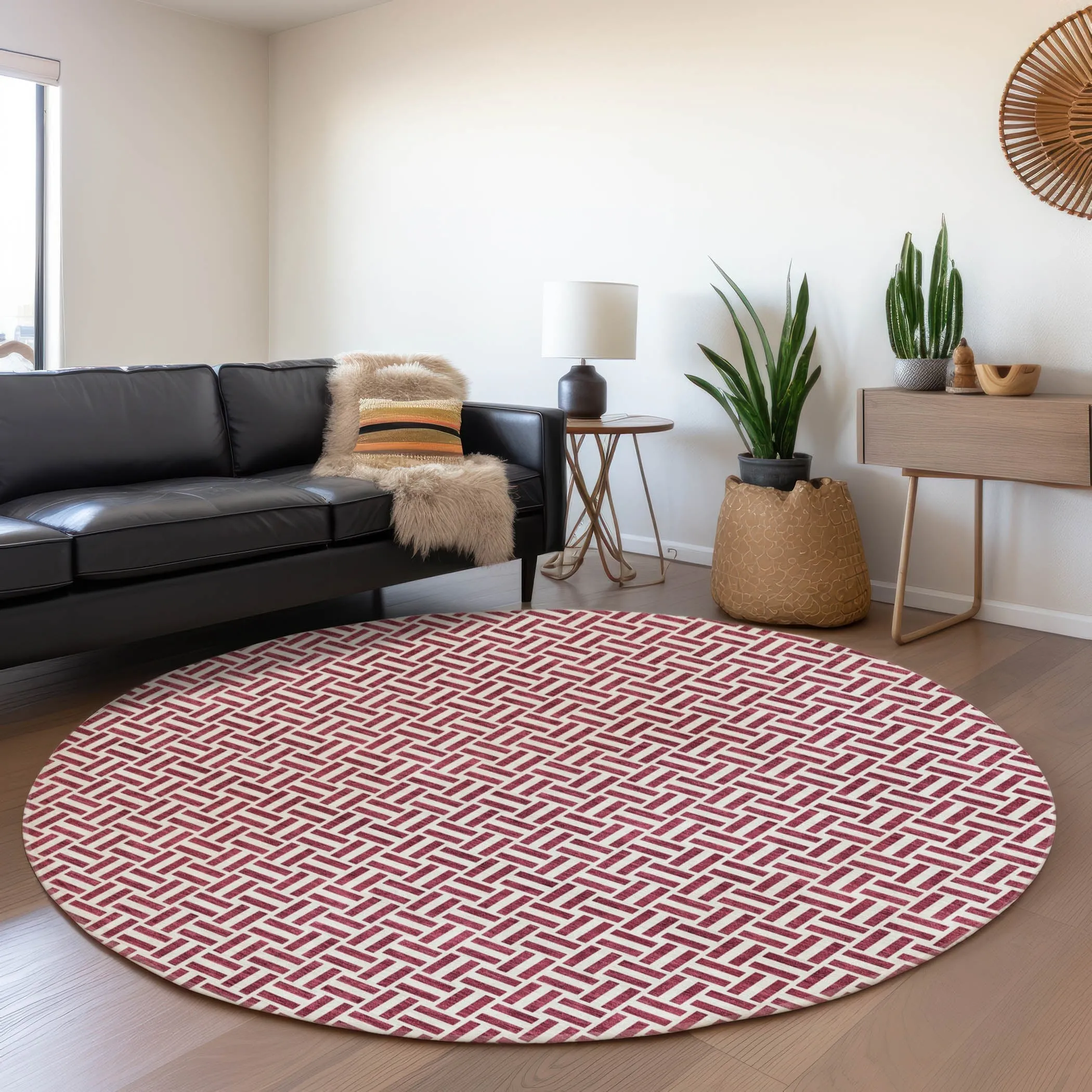 Machine Washable Indoor/ Outdoor Chantille Contemporary Casual Rug