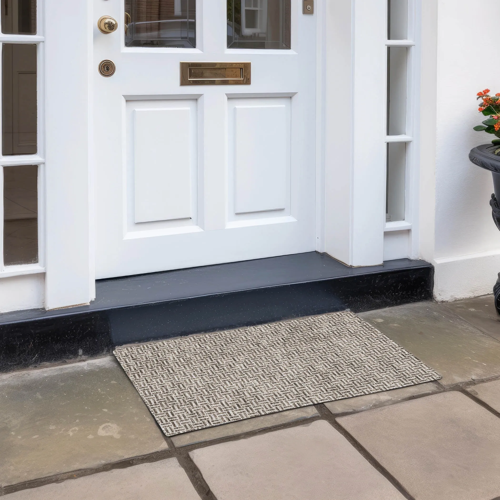 Machine Washable Indoor/ Outdoor Chantille Contemporary Casual Rug