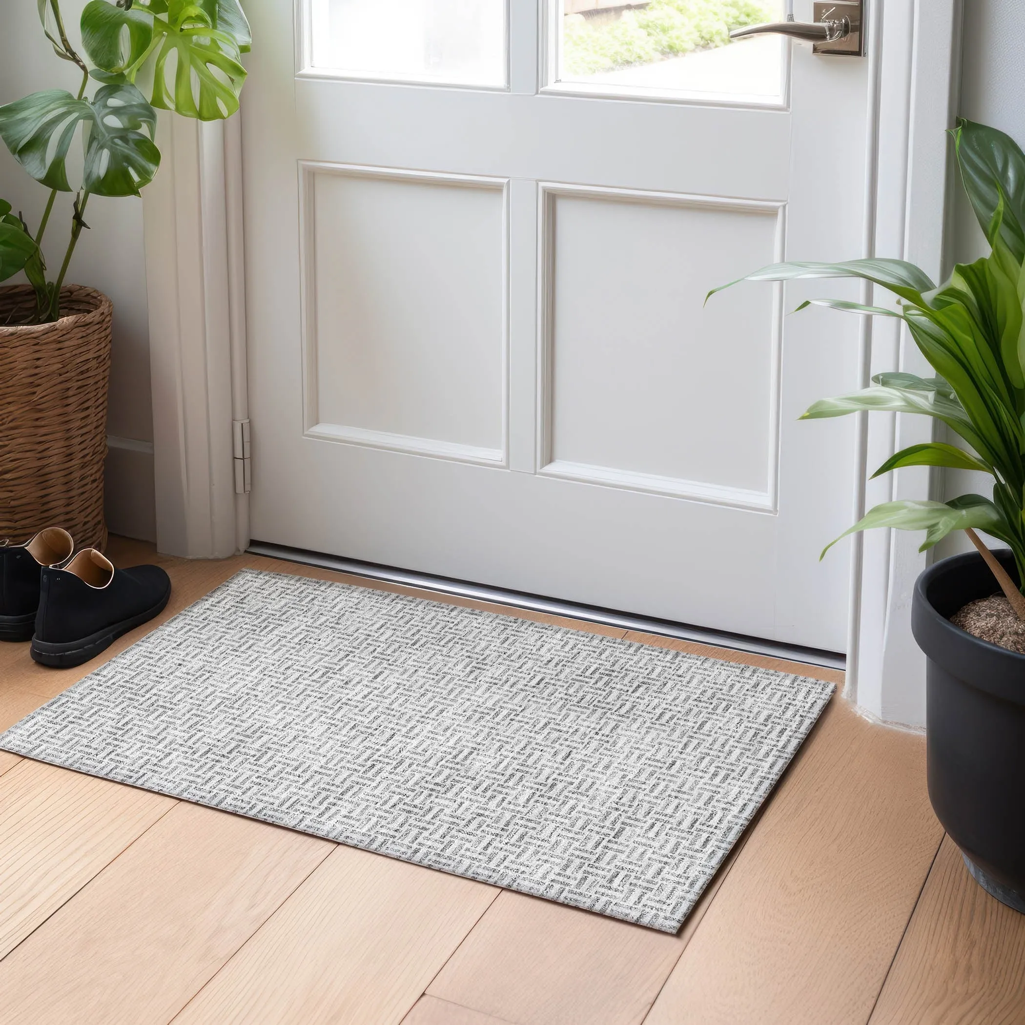 Machine Washable Indoor/ Outdoor Chantille Contemporary Casual Rug