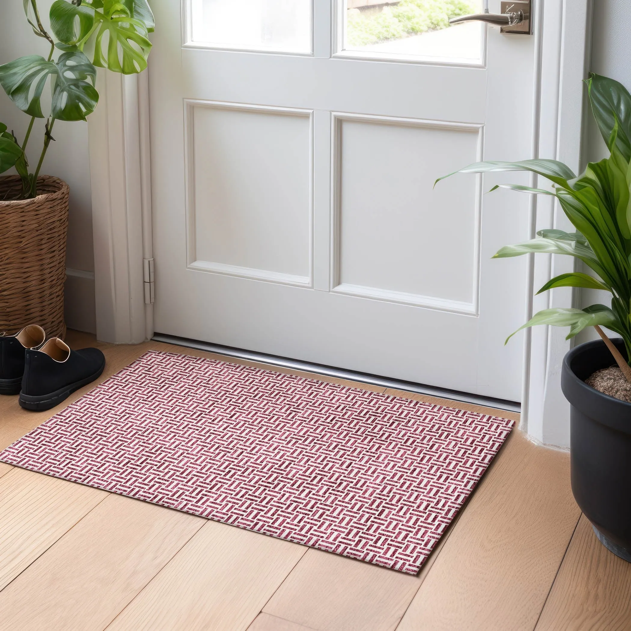 Machine Washable Indoor/ Outdoor Chantille Contemporary Casual Rug