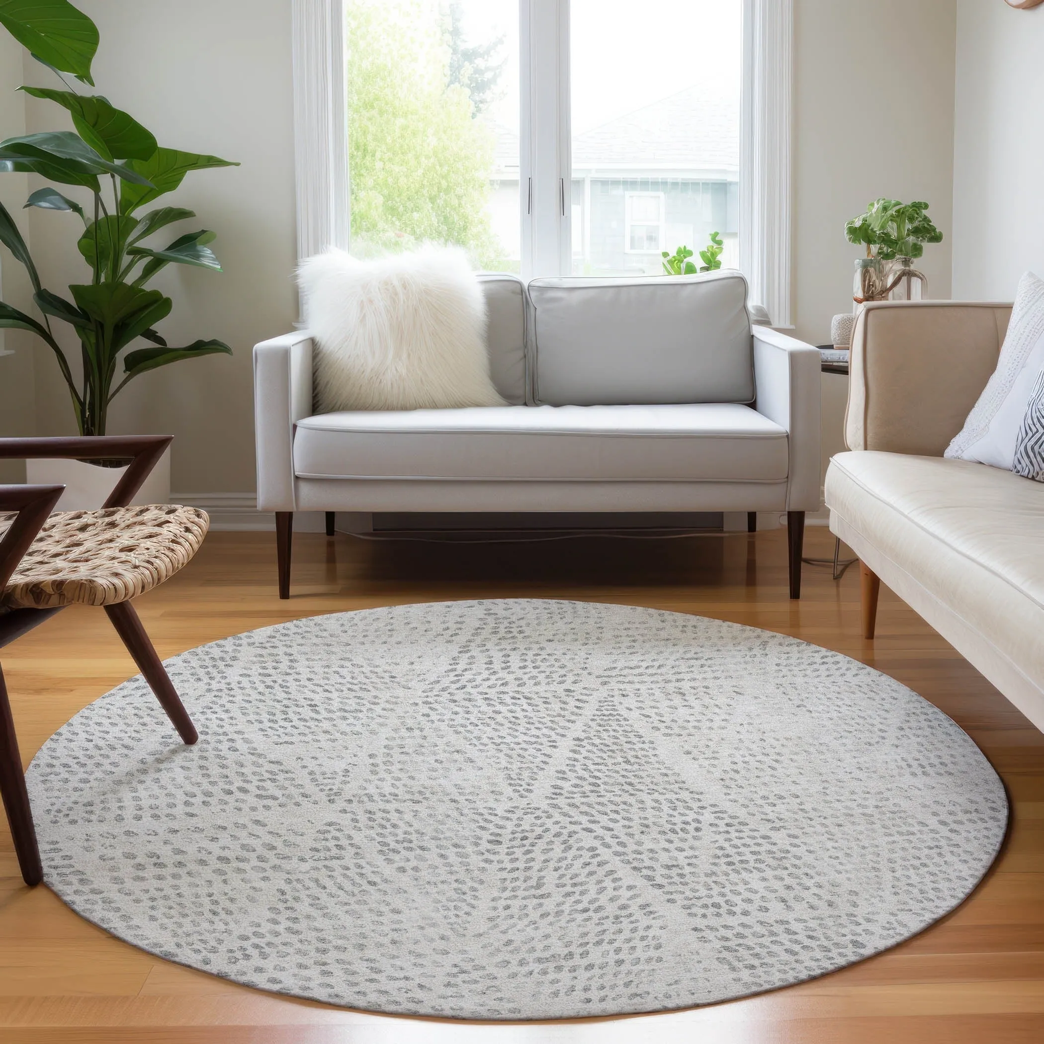 Machine Washable Indoor/ Outdoor Chantille Contemporary Diamonds Rug