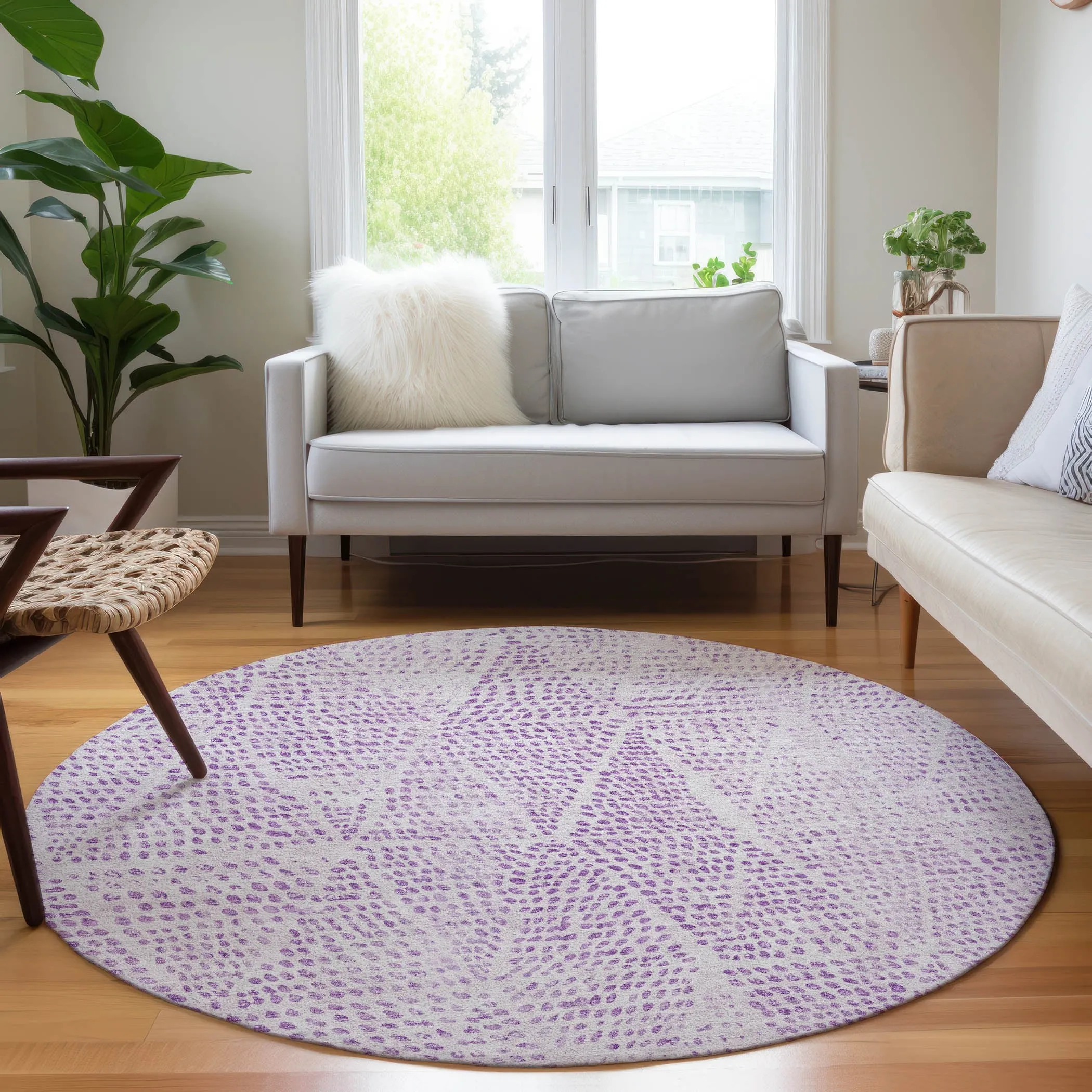 Machine Washable Indoor/ Outdoor Chantille Contemporary Diamonds Rug