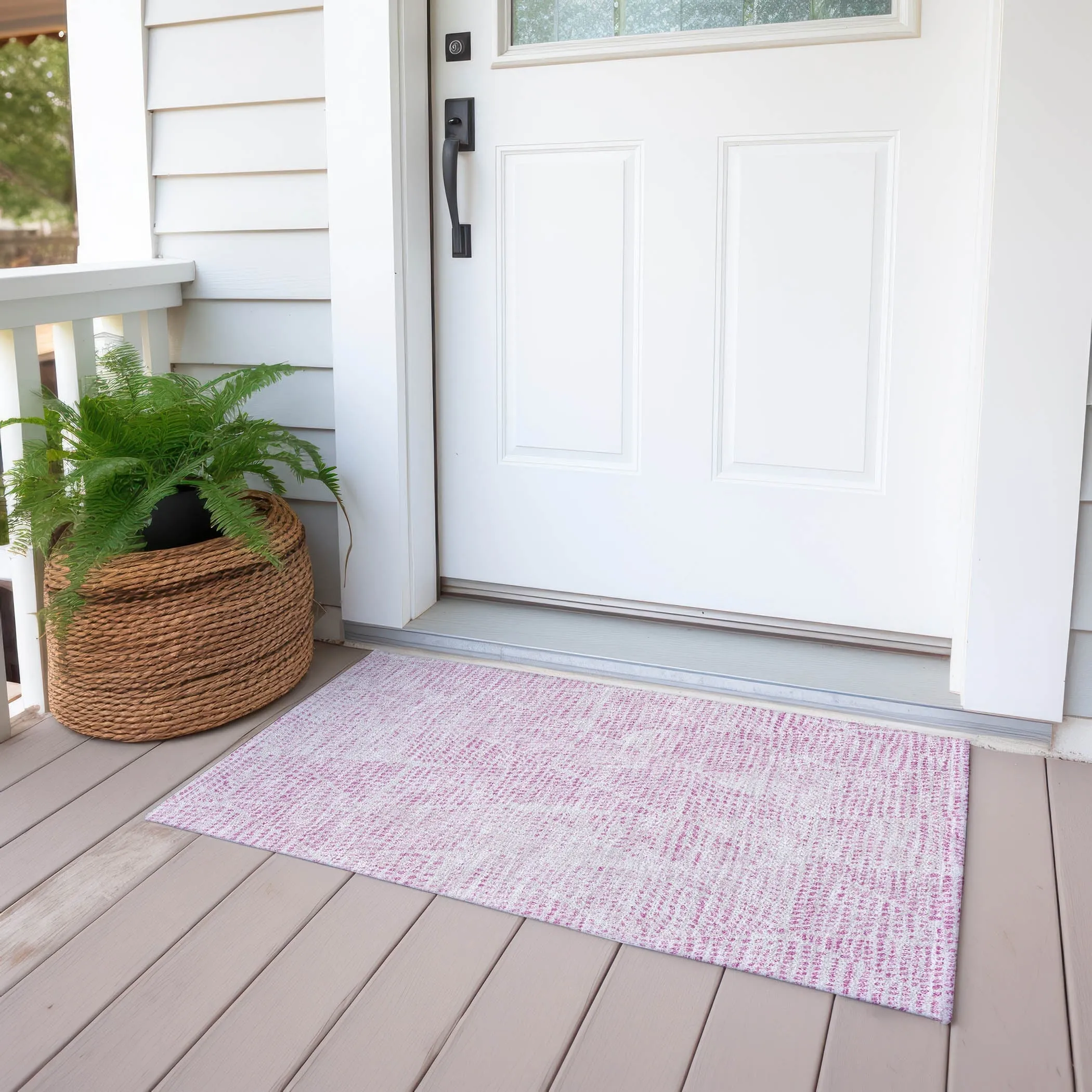 Machine Washable Indoor/ Outdoor Chantille Contemporary Diamonds Rug