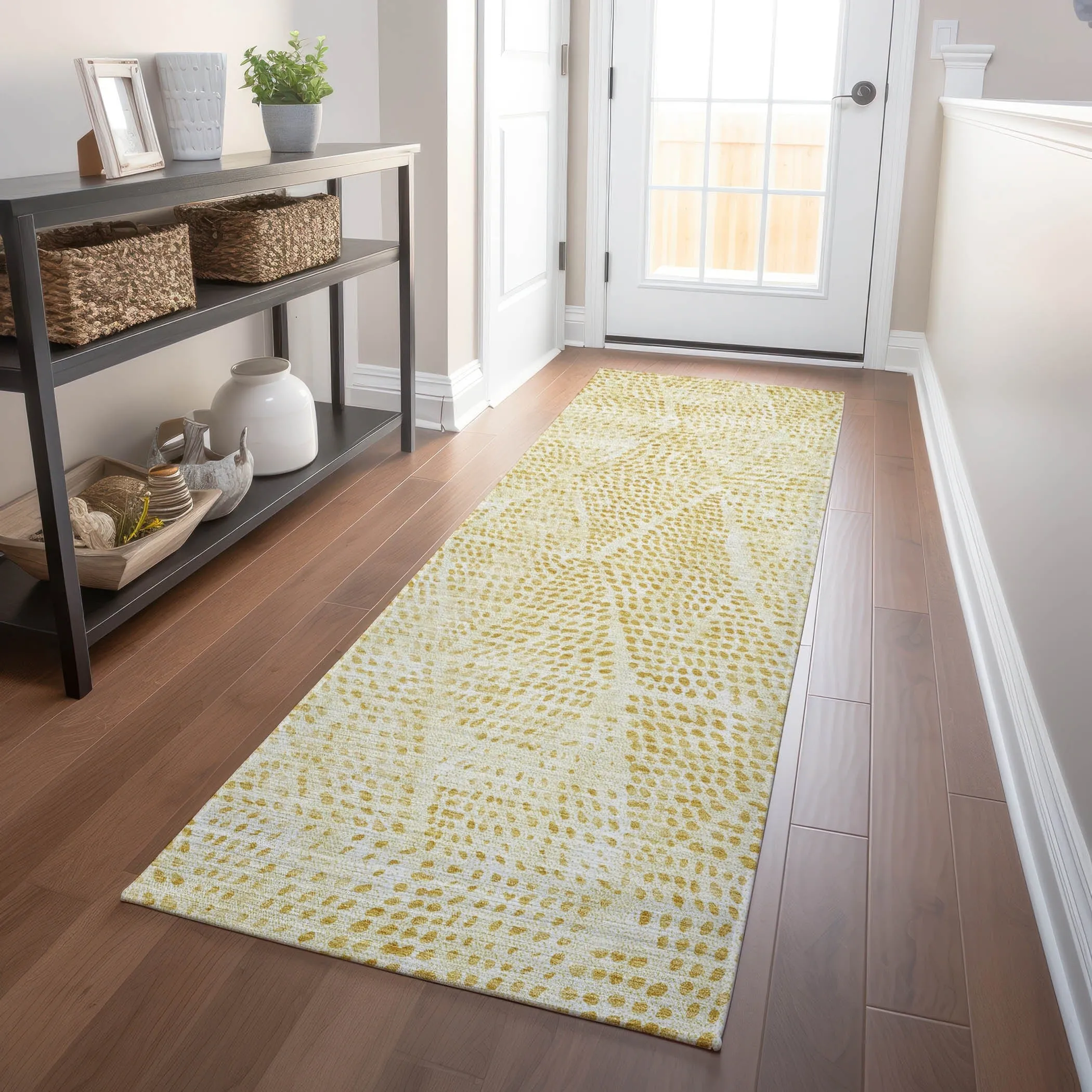 Machine Washable Indoor/ Outdoor Chantille Contemporary Diamonds Rug
