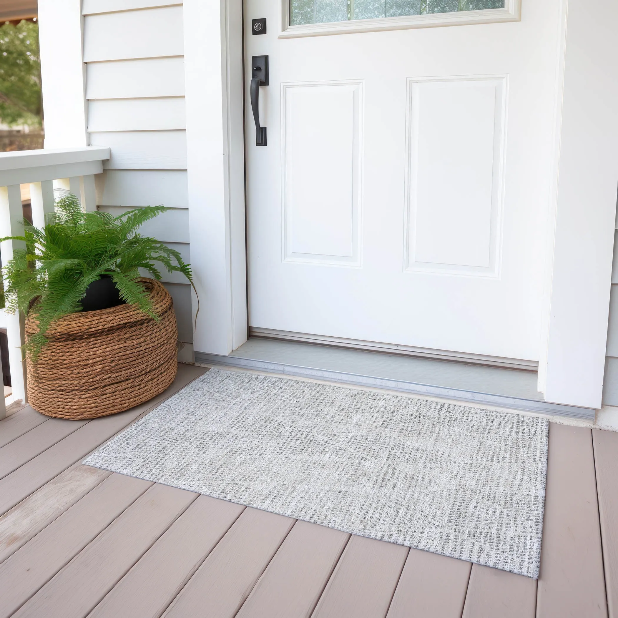 Machine Washable Indoor/ Outdoor Chantille Contemporary Diamonds Rug