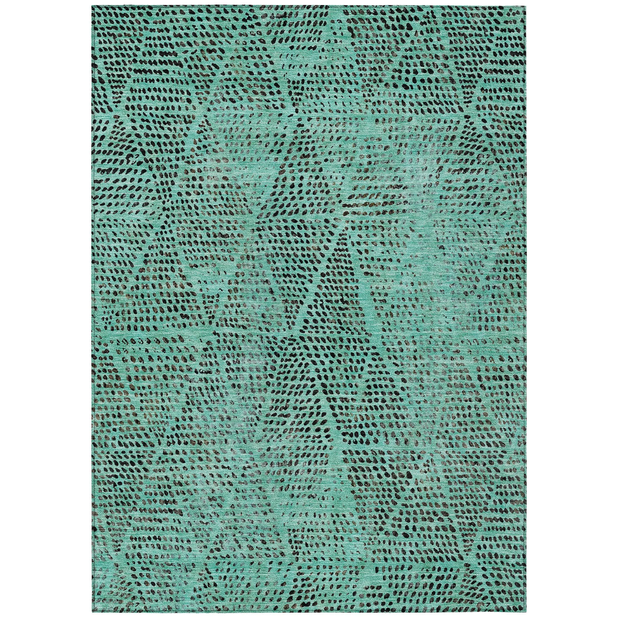 Machine Washable Indoor/ Outdoor Chantille Contemporary Diamonds Rug