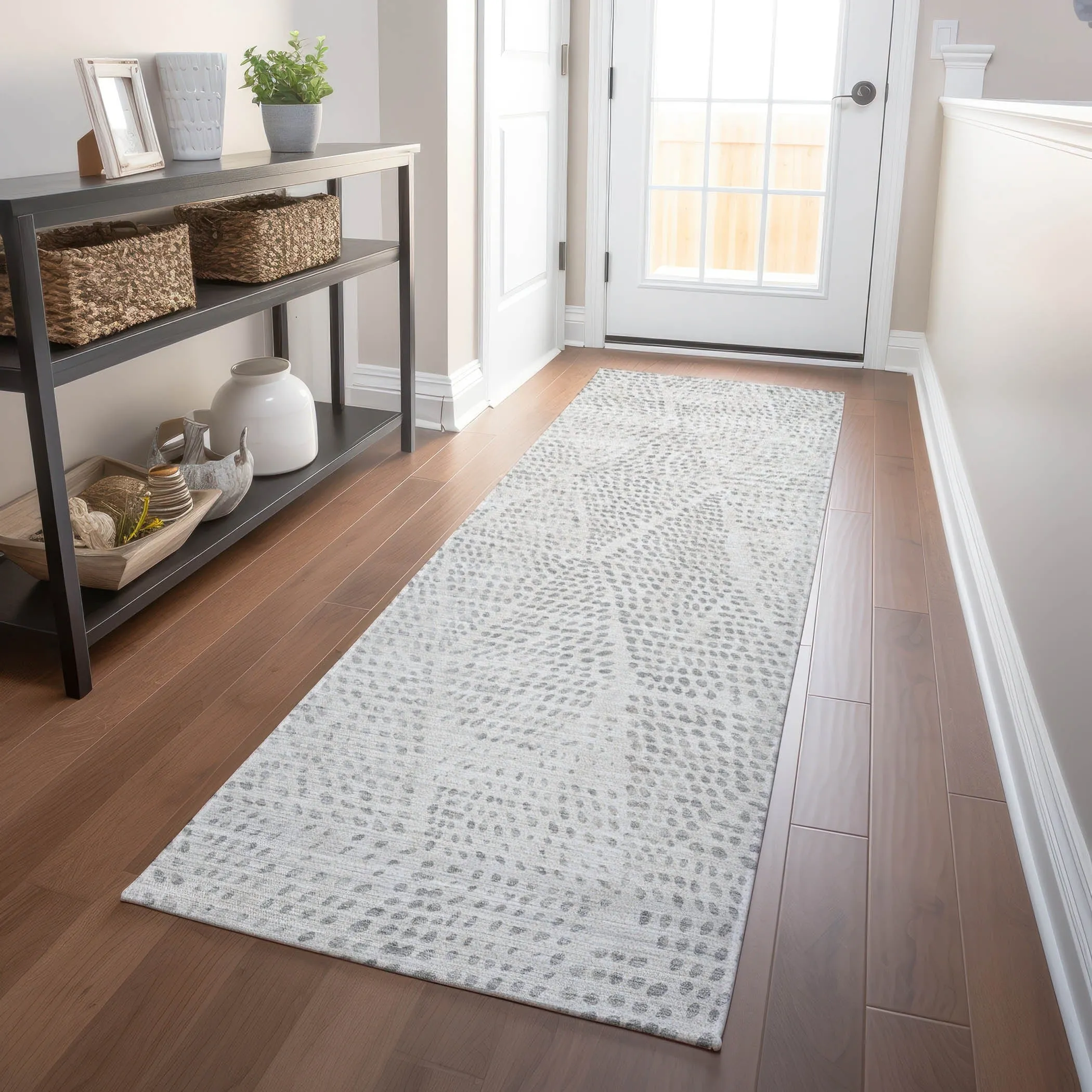 Machine Washable Indoor/ Outdoor Chantille Contemporary Diamonds Rug