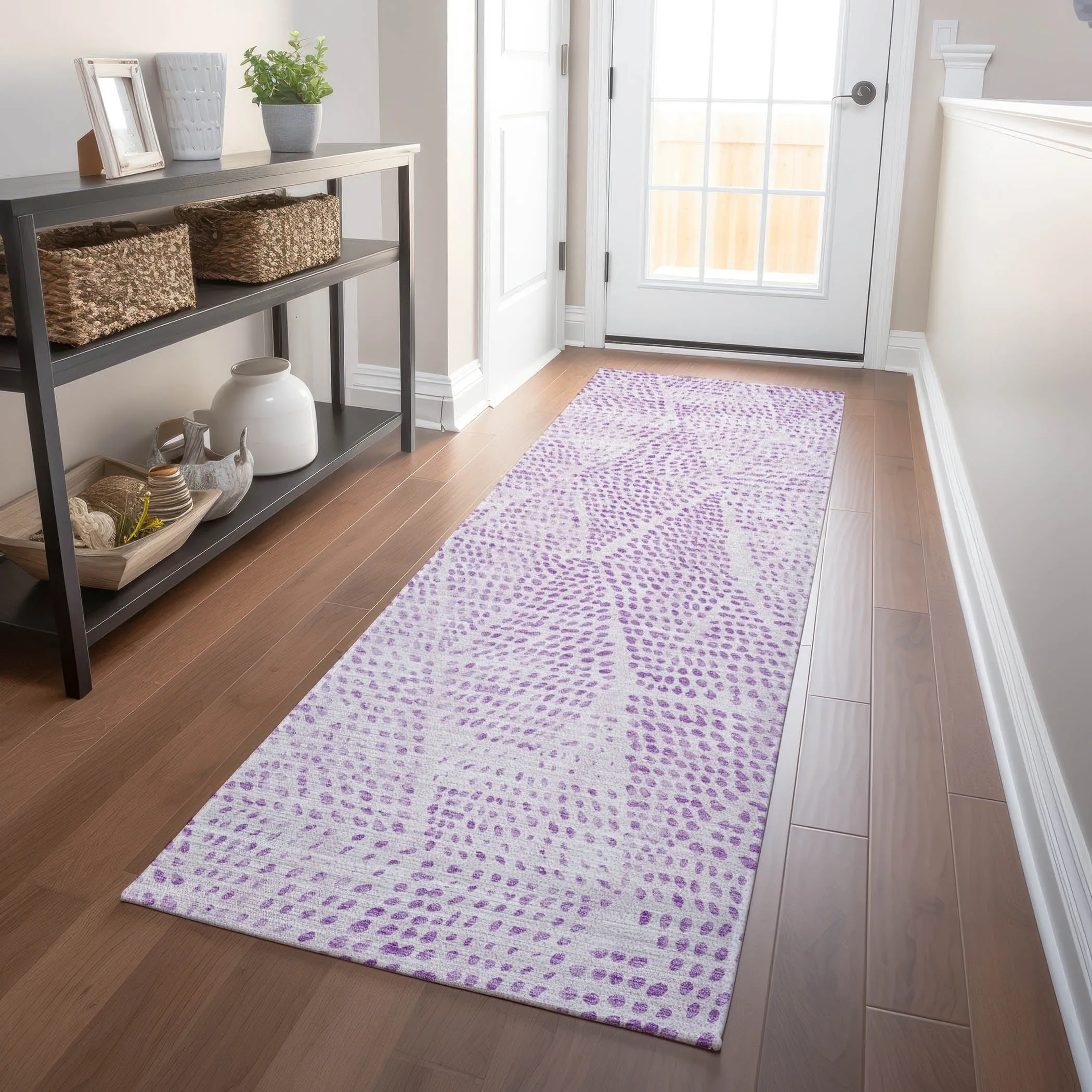 Machine Washable Indoor/ Outdoor Chantille Contemporary Diamonds Rug
