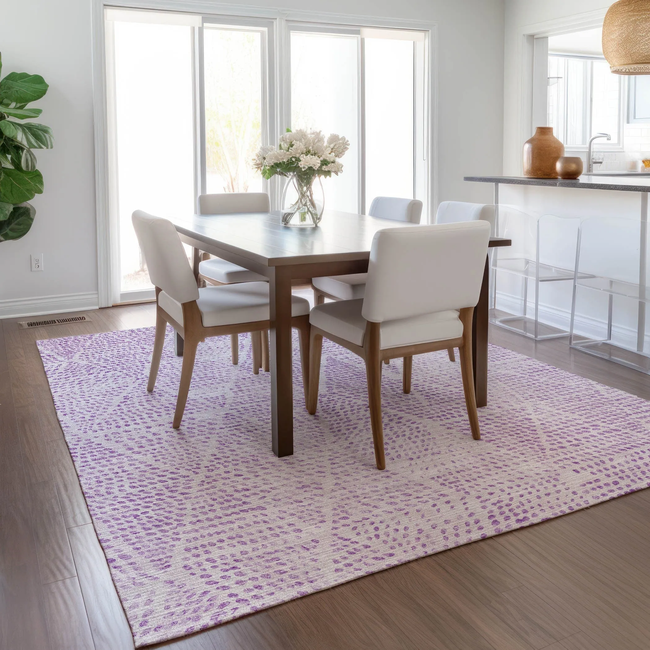 Machine Washable Indoor/ Outdoor Chantille Contemporary Diamonds Rug