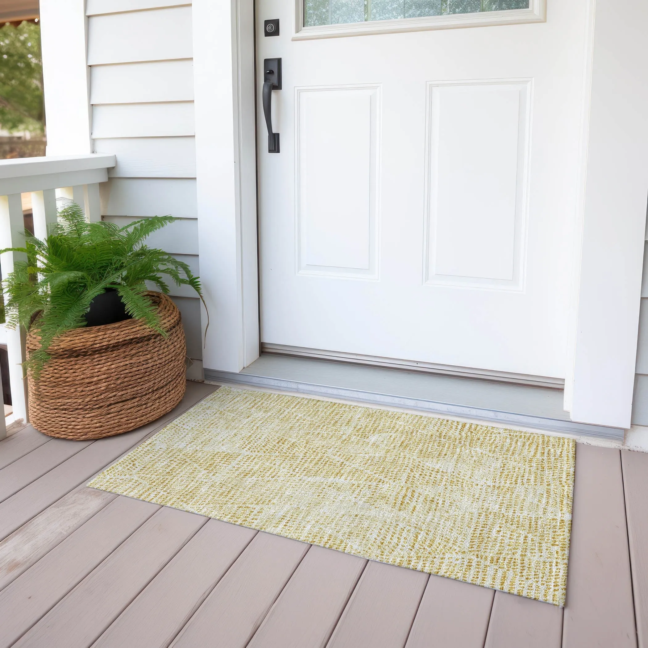 Machine Washable Indoor/ Outdoor Chantille Contemporary Diamonds Rug