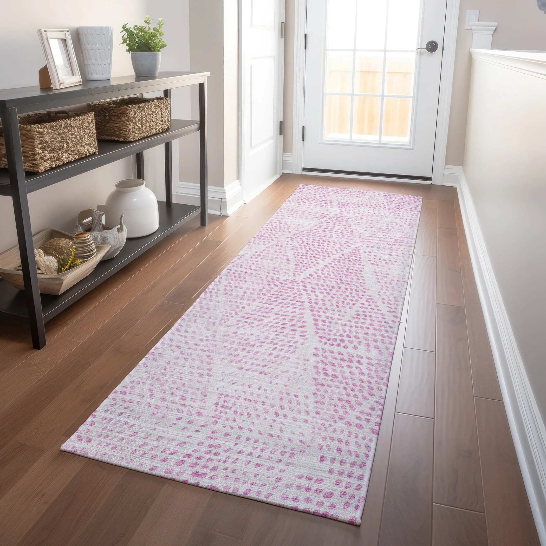 Machine Washable Indoor/ Outdoor Chantille Contemporary Diamonds Rug