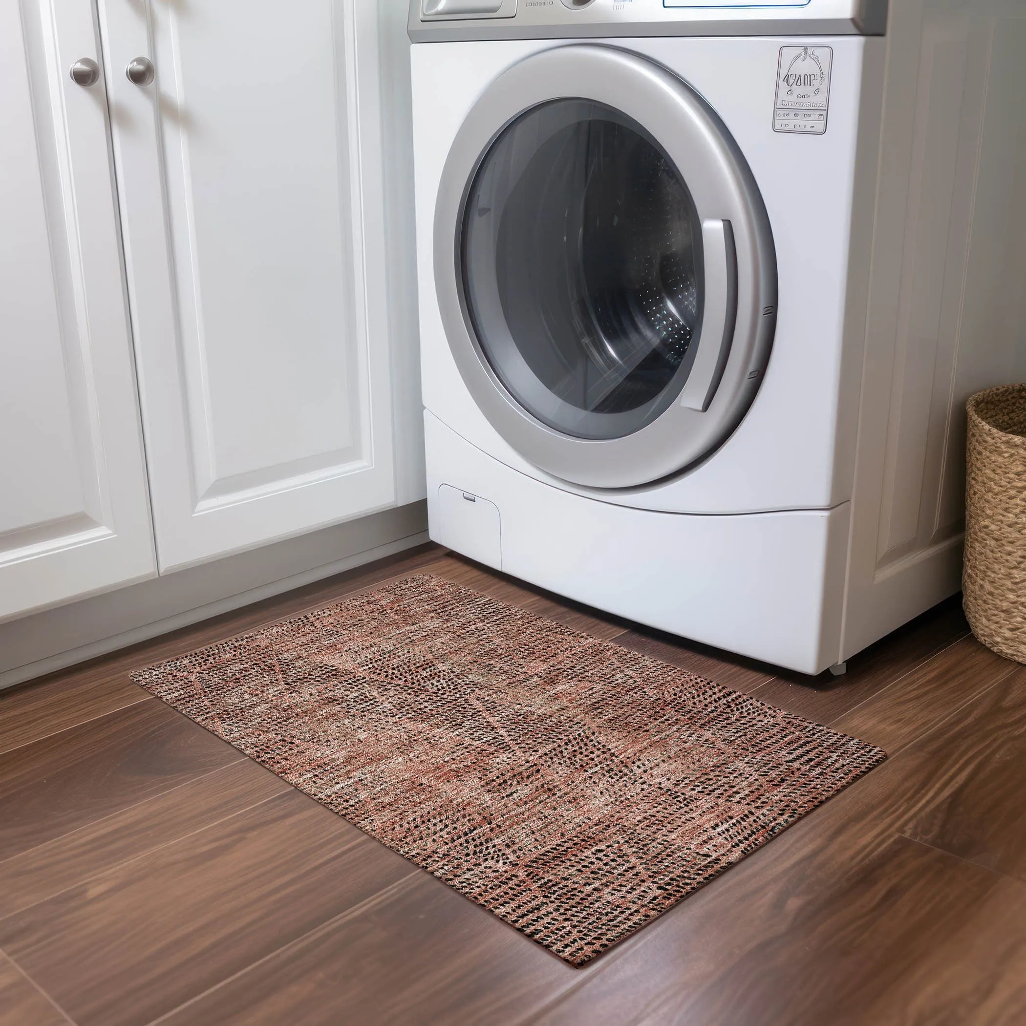 Machine Washable Indoor/ Outdoor Chantille Contemporary Diamonds Rug