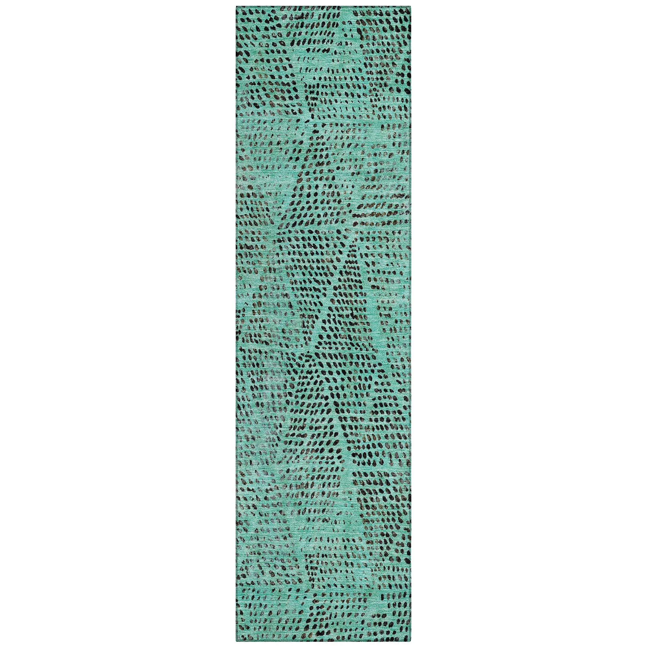 Machine Washable Indoor/ Outdoor Chantille Contemporary Diamonds Rug