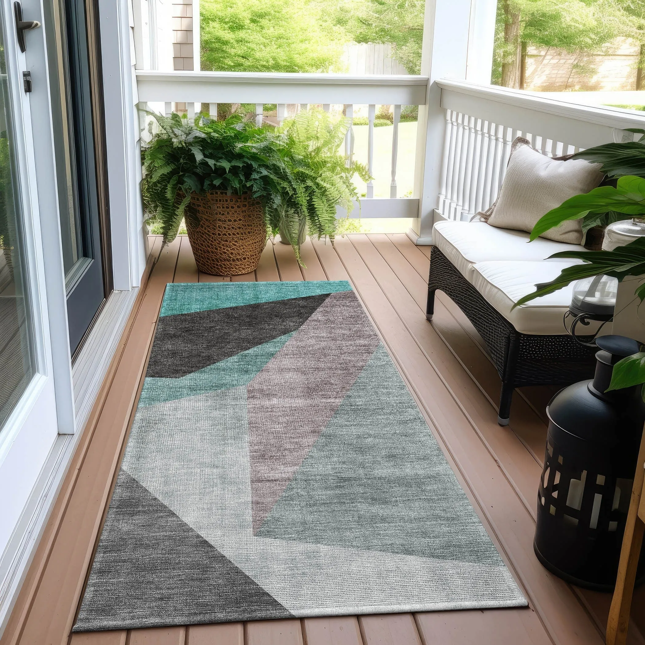 Machine Washable Indoor/ Outdoor Chantille Contemporary Dimensions Rug