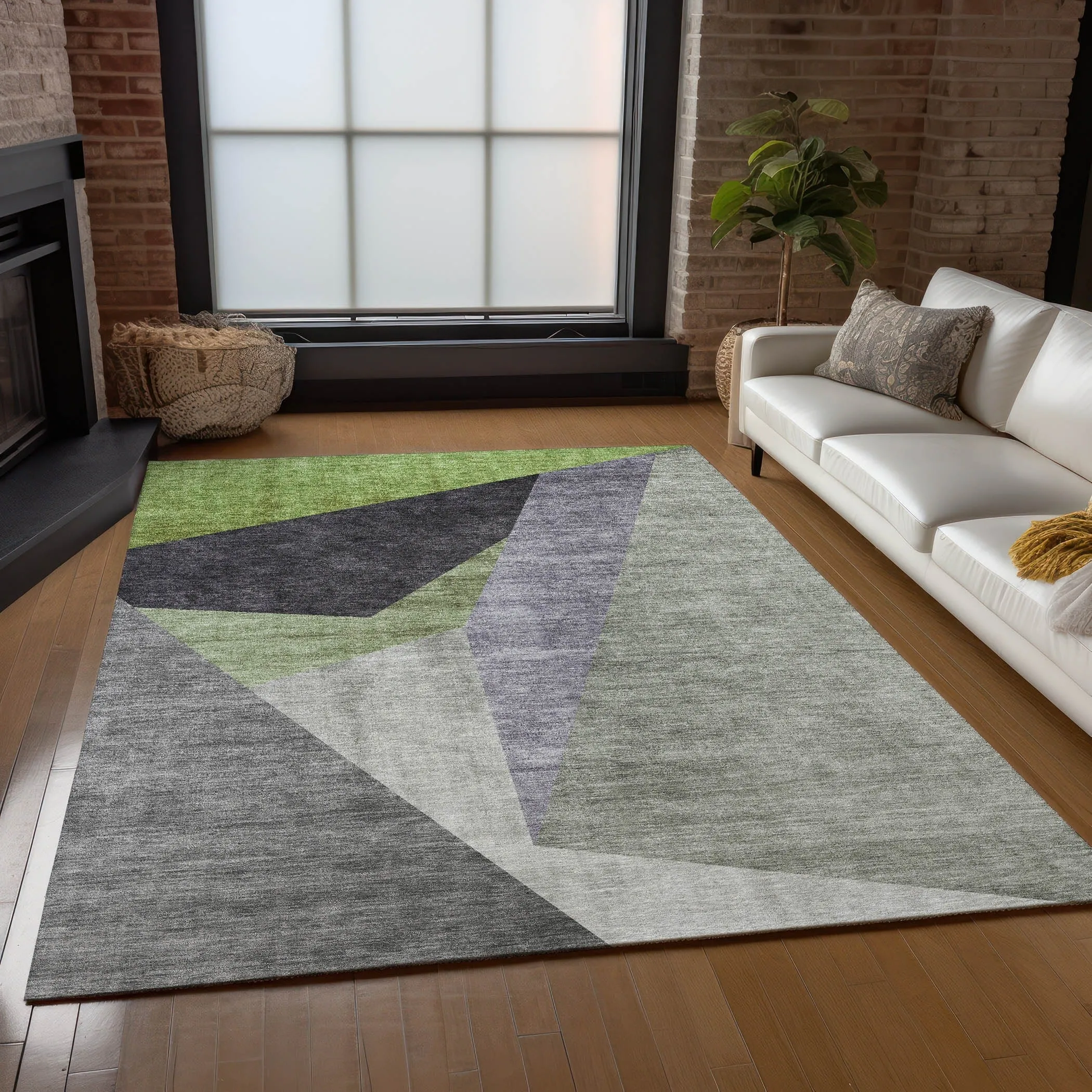 Machine Washable Indoor/ Outdoor Chantille Contemporary Dimensions Rug