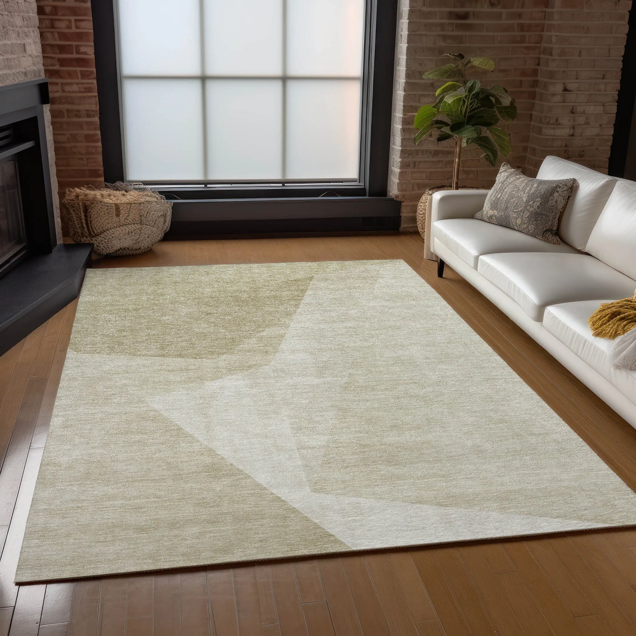 Machine Washable Indoor/ Outdoor Chantille Contemporary Dimensions Rug
