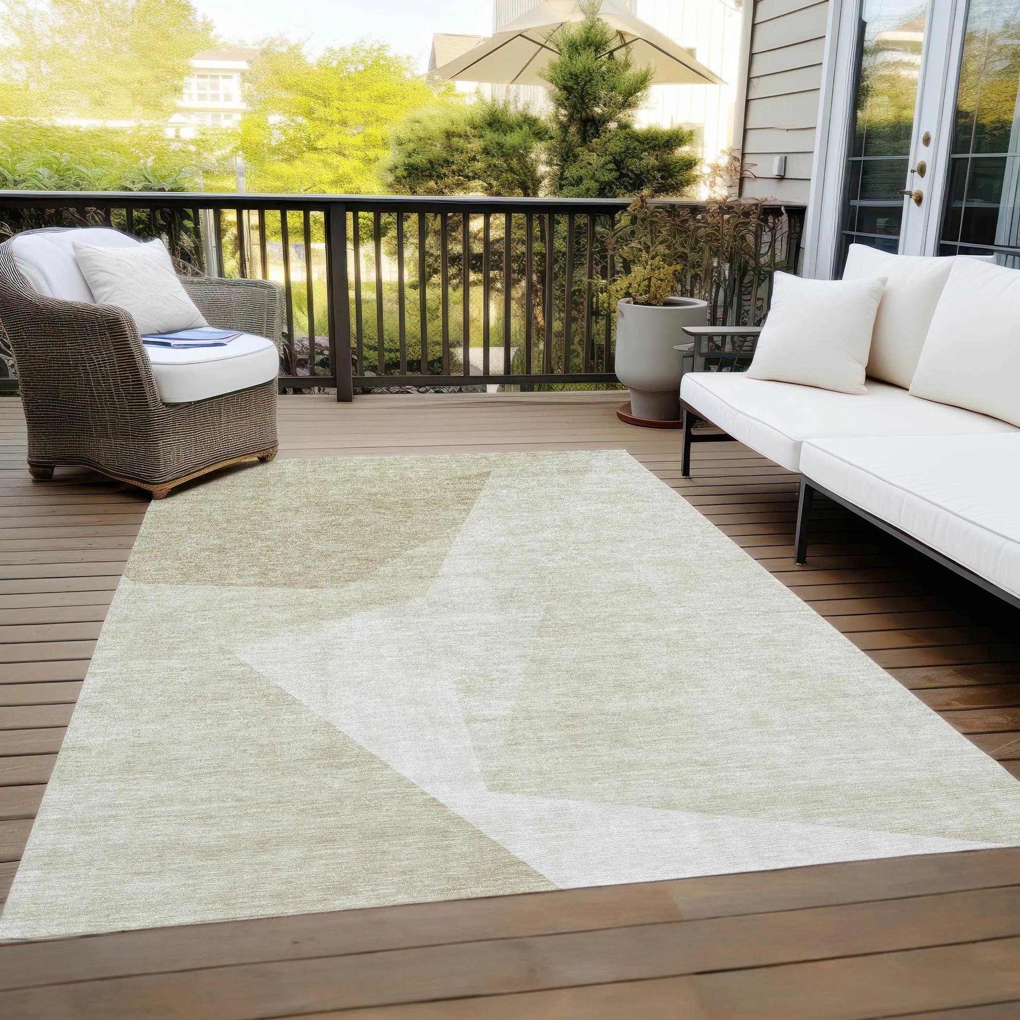 Machine Washable Indoor/ Outdoor Chantille Contemporary Dimensions Rug