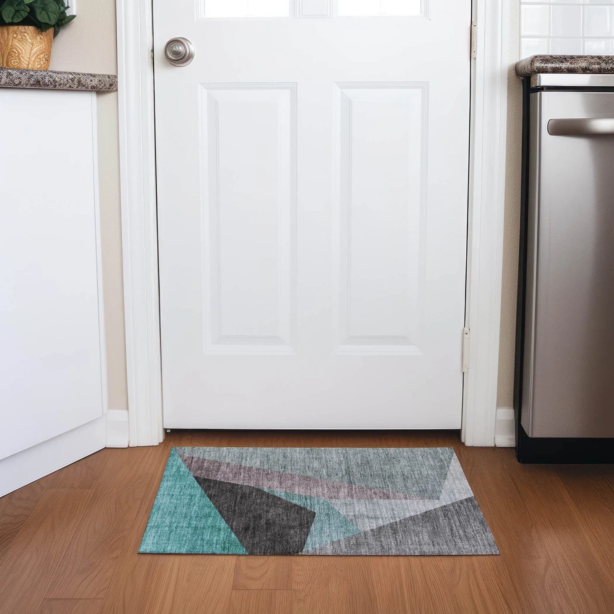 Machine Washable Indoor/ Outdoor Chantille Contemporary Dimensions Rug