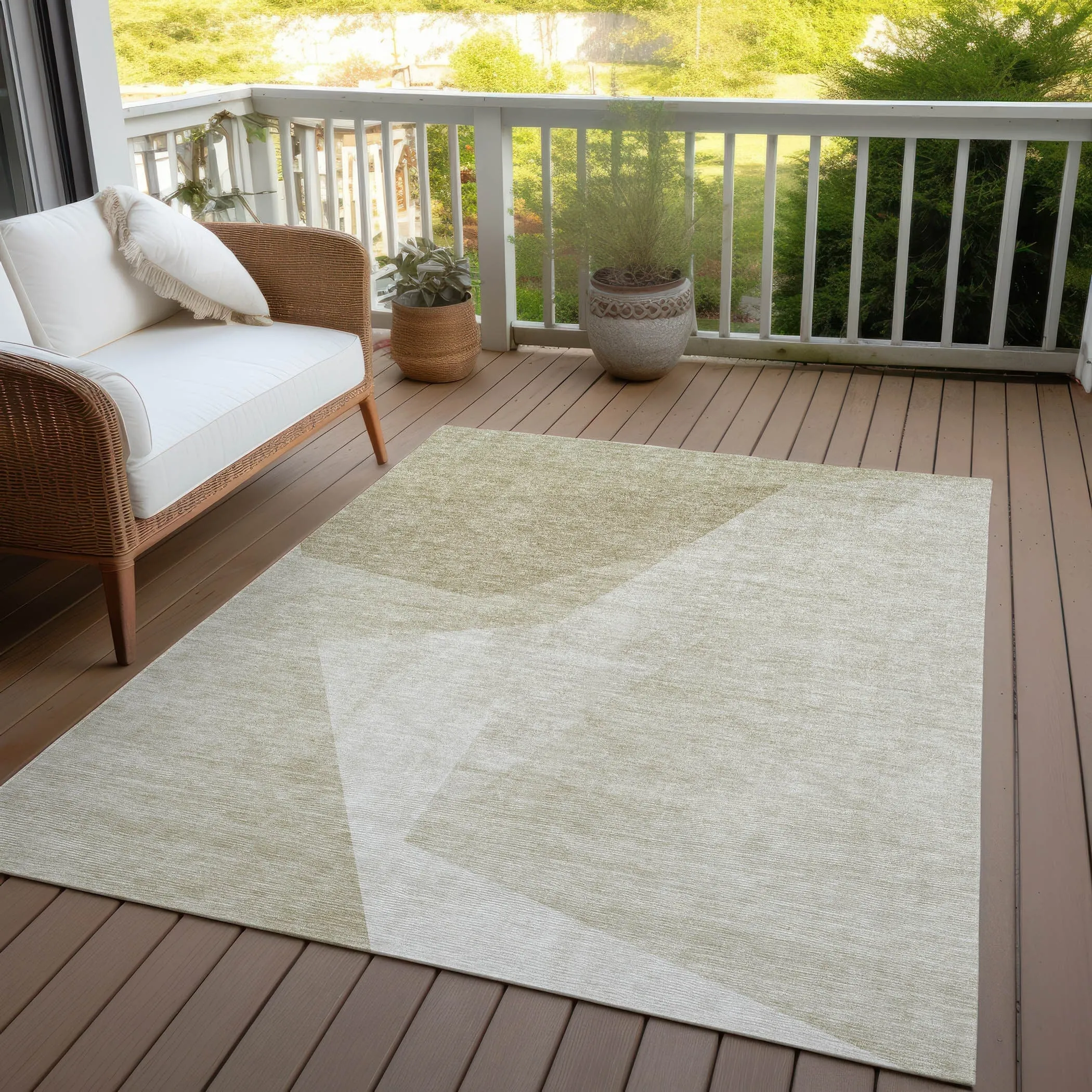 Machine Washable Indoor/ Outdoor Chantille Contemporary Dimensions Rug