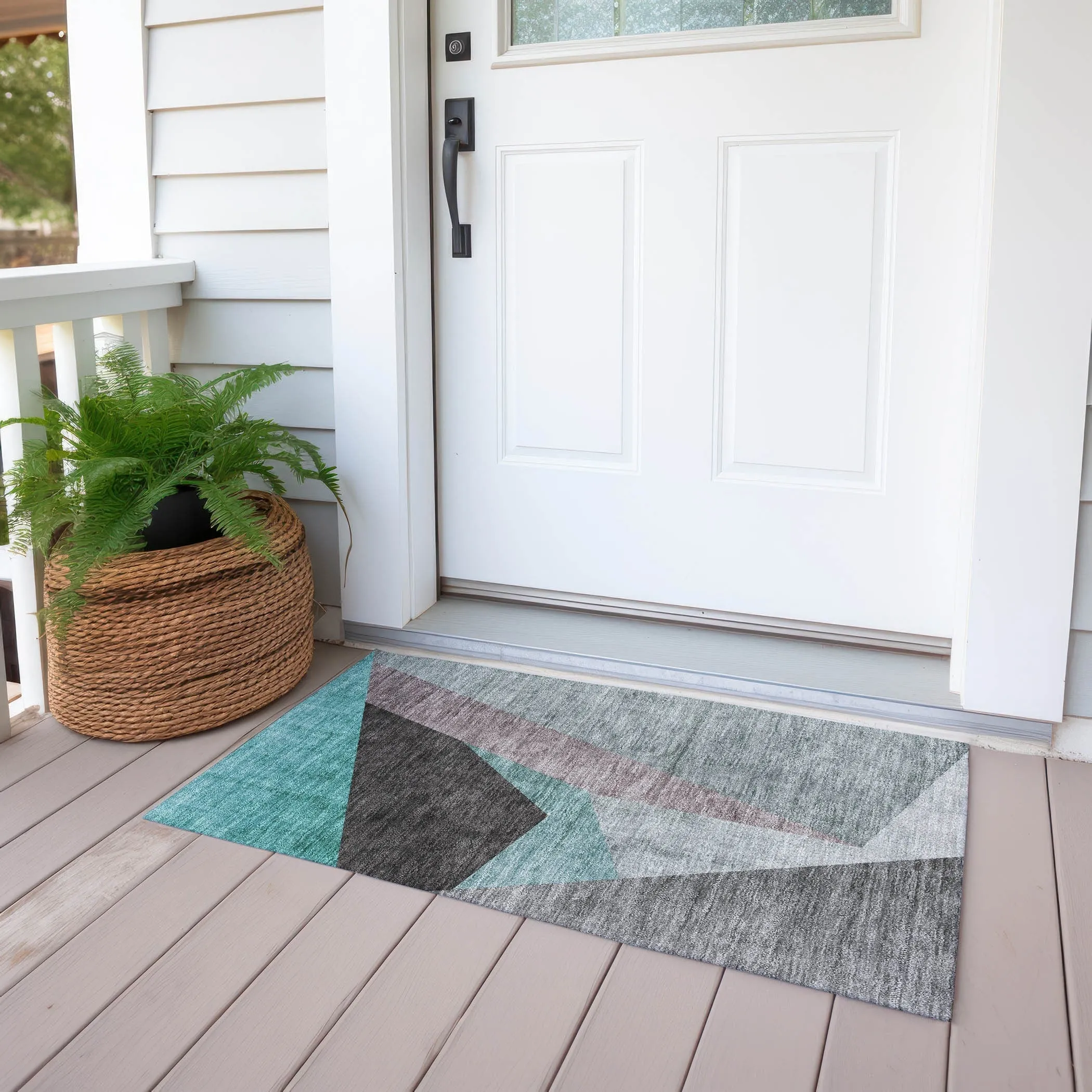 Machine Washable Indoor/ Outdoor Chantille Contemporary Dimensions Rug