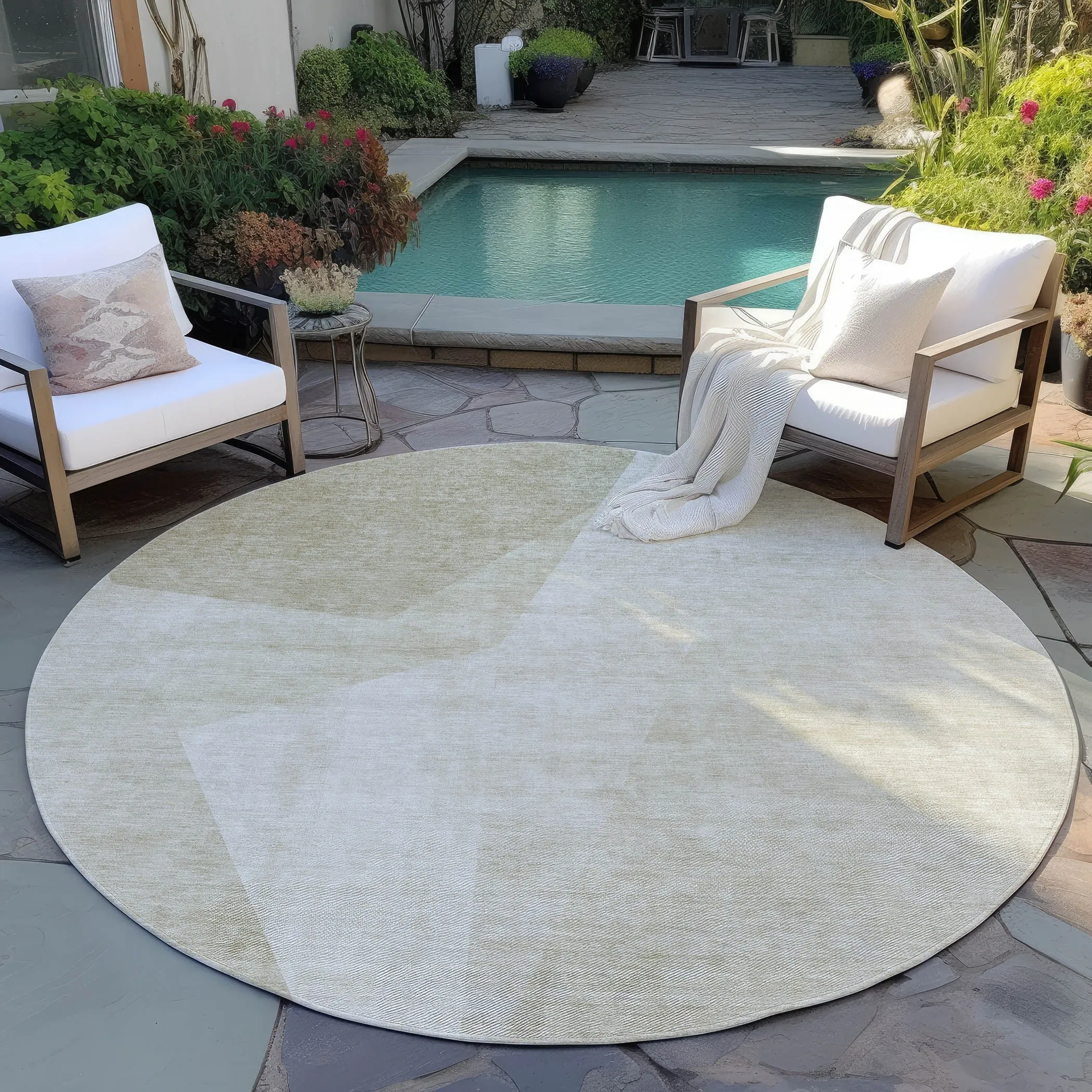 Machine Washable Indoor/ Outdoor Chantille Contemporary Dimensions Rug