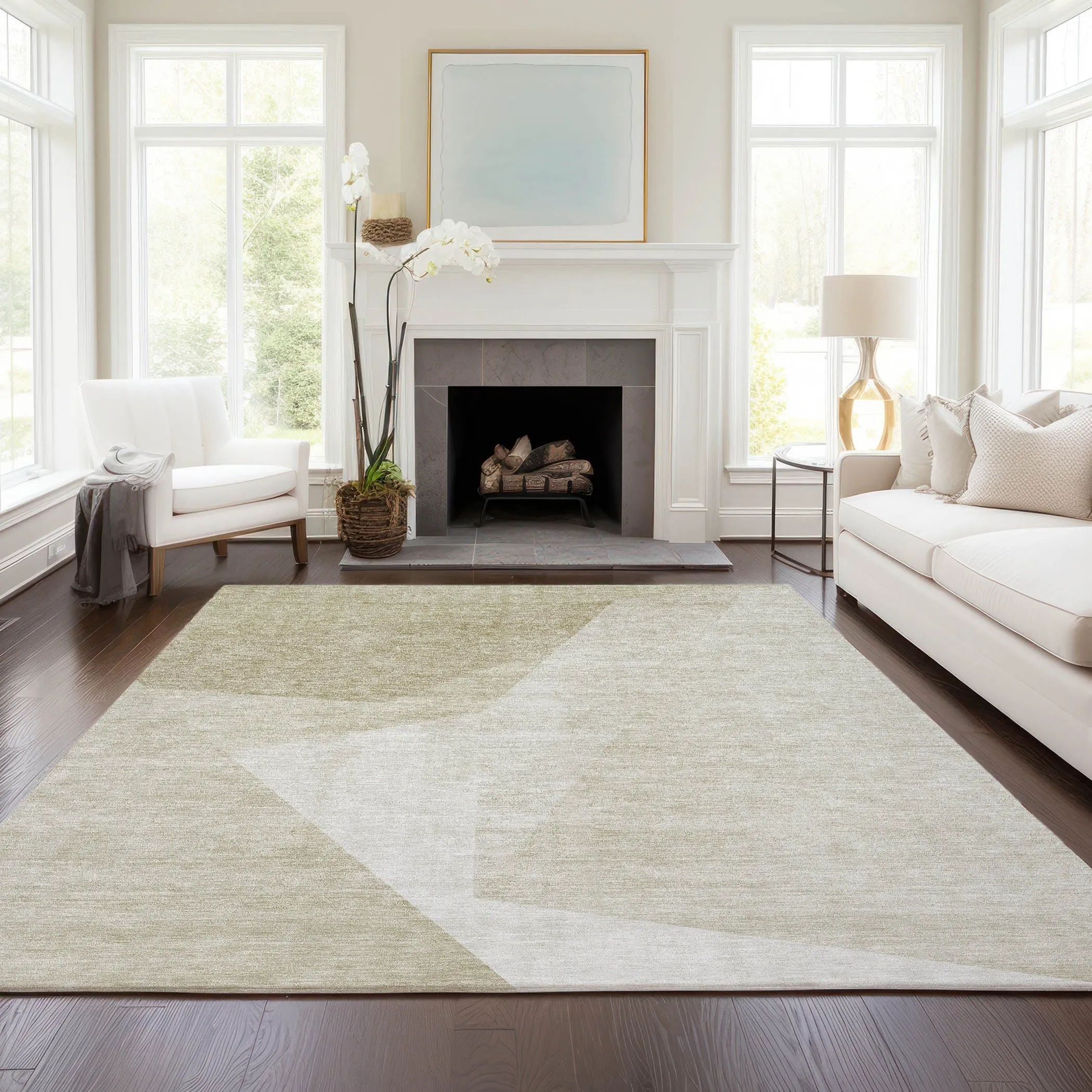 Machine Washable Indoor/ Outdoor Chantille Contemporary Dimensions Rug