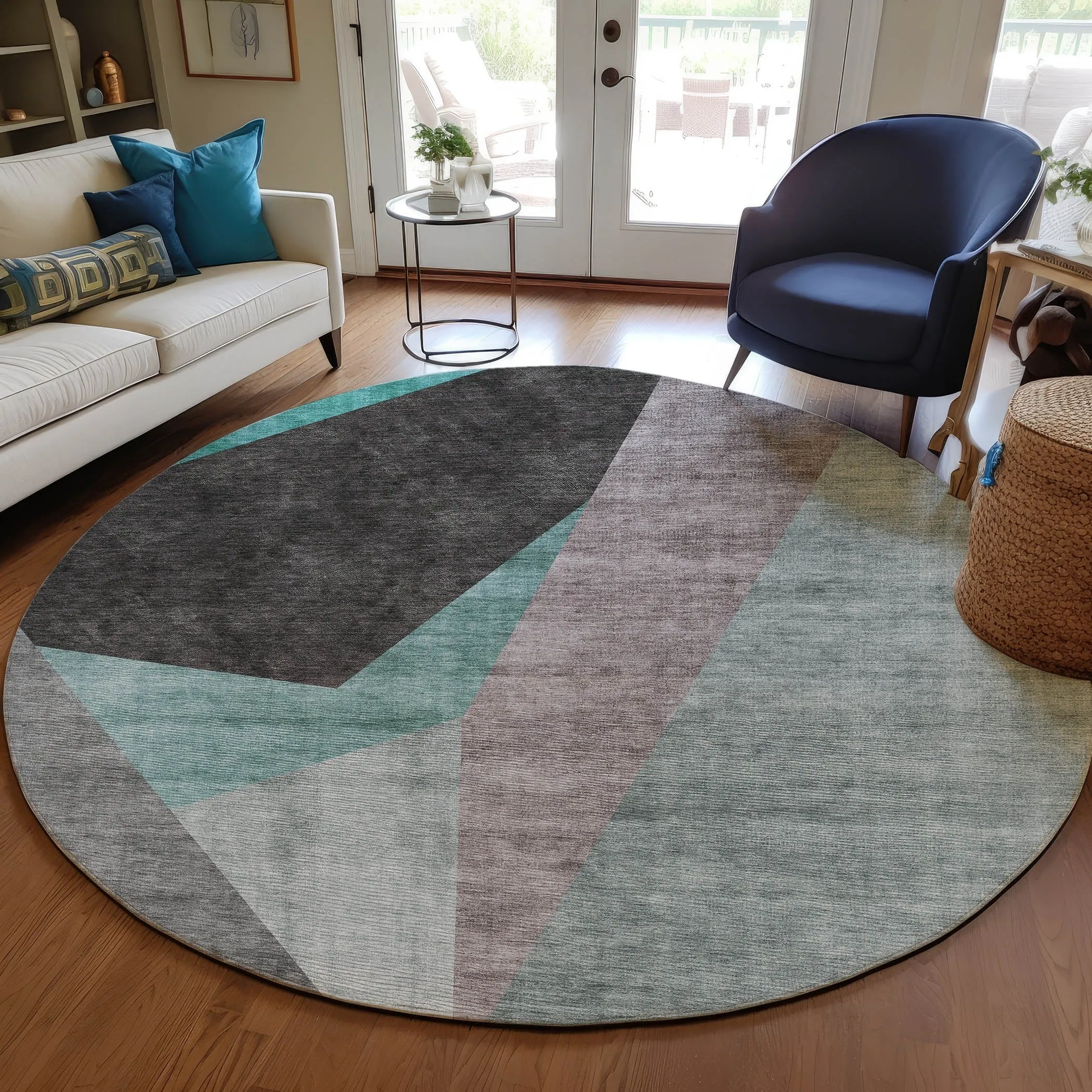 Machine Washable Indoor/ Outdoor Chantille Contemporary Dimensions Rug