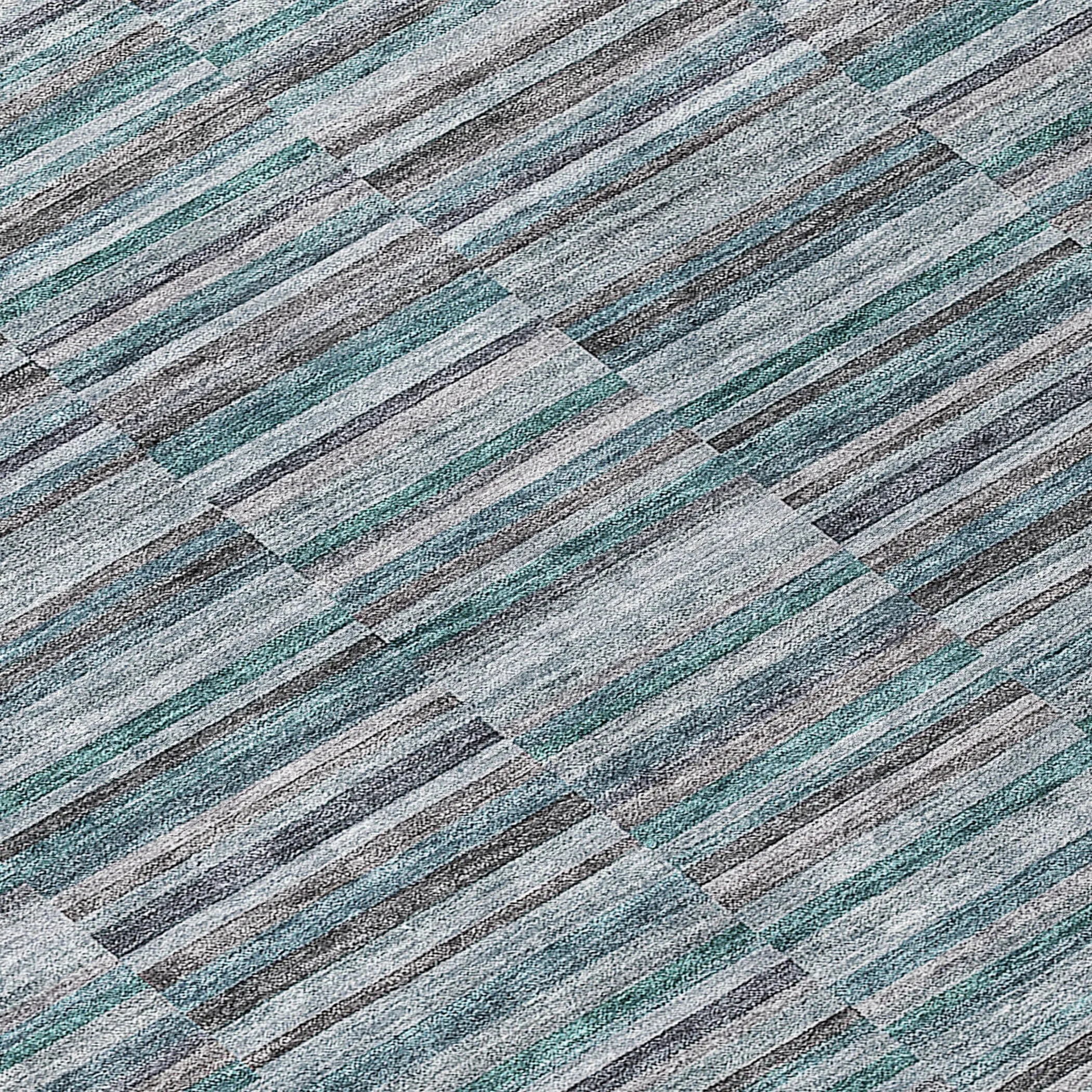 Machine Washable Indoor/ Outdoor Chantille Contemporary Geo Rug