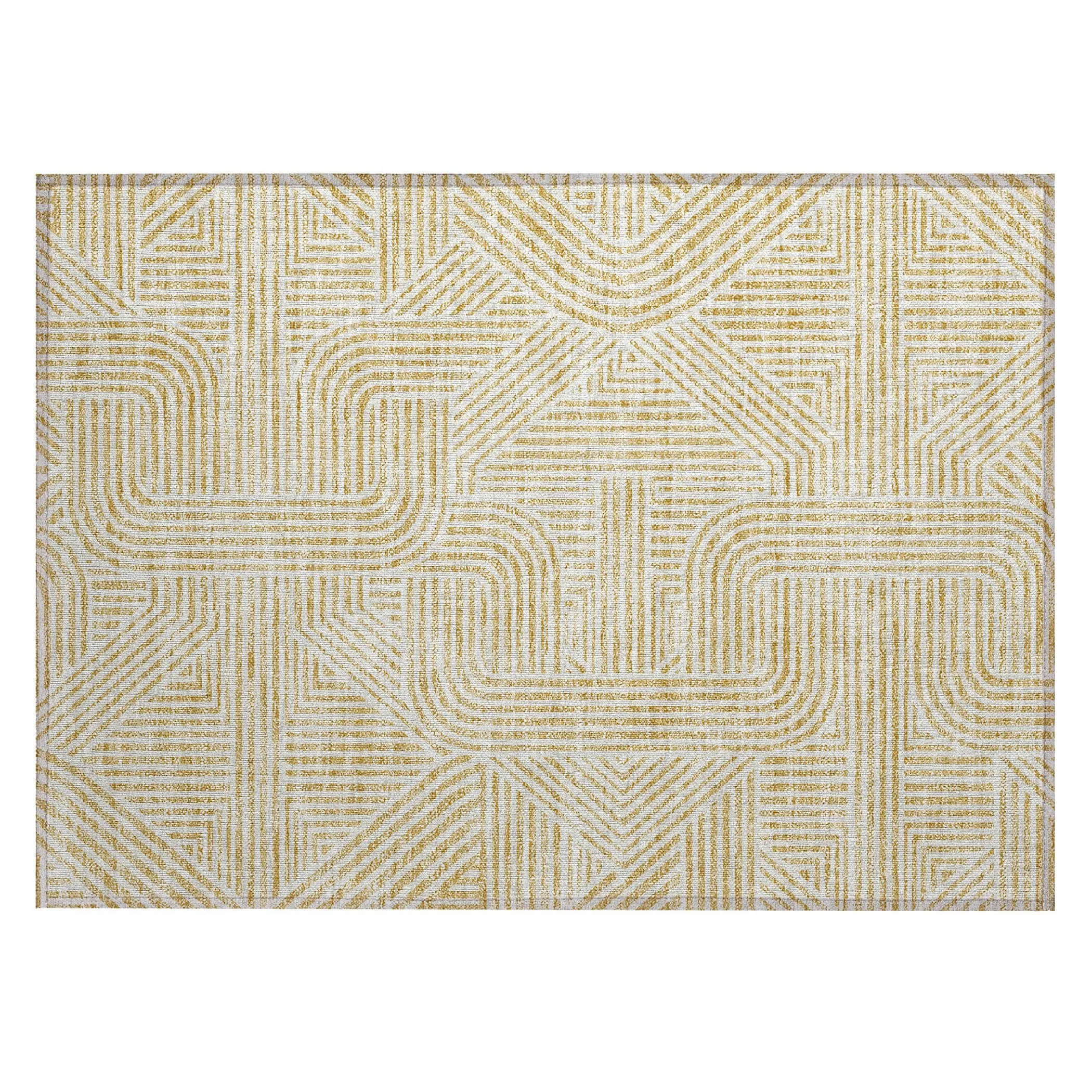 Machine Washable Indoor/ Outdoor Chantille Contemporary Geo Rug