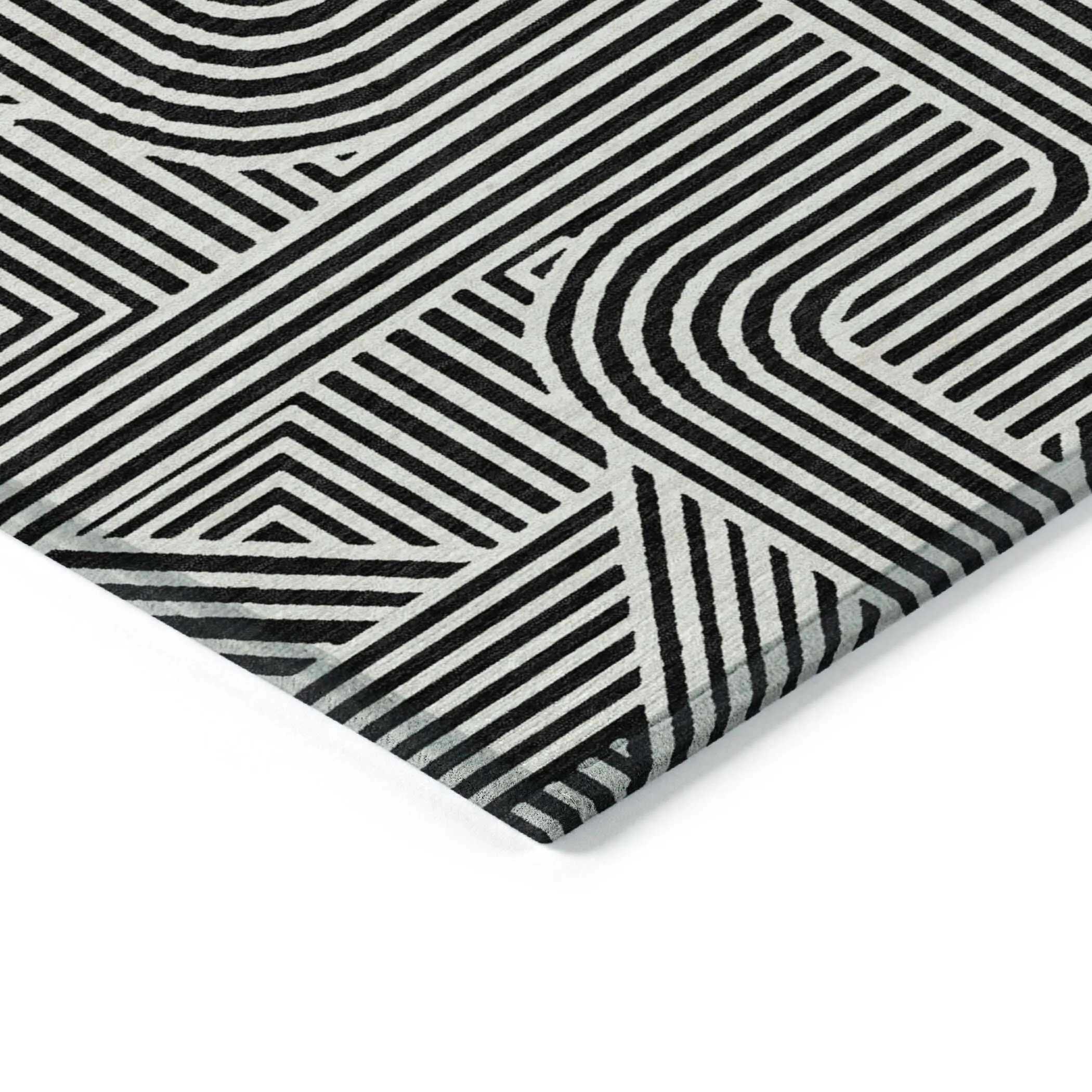 Machine Washable Indoor/ Outdoor Chantille Contemporary Geo Rug
