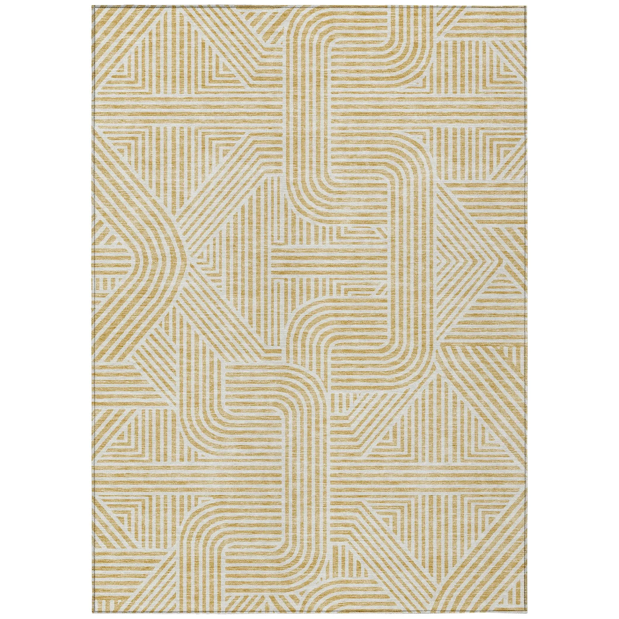 Machine Washable Indoor/ Outdoor Chantille Contemporary Geo Rug