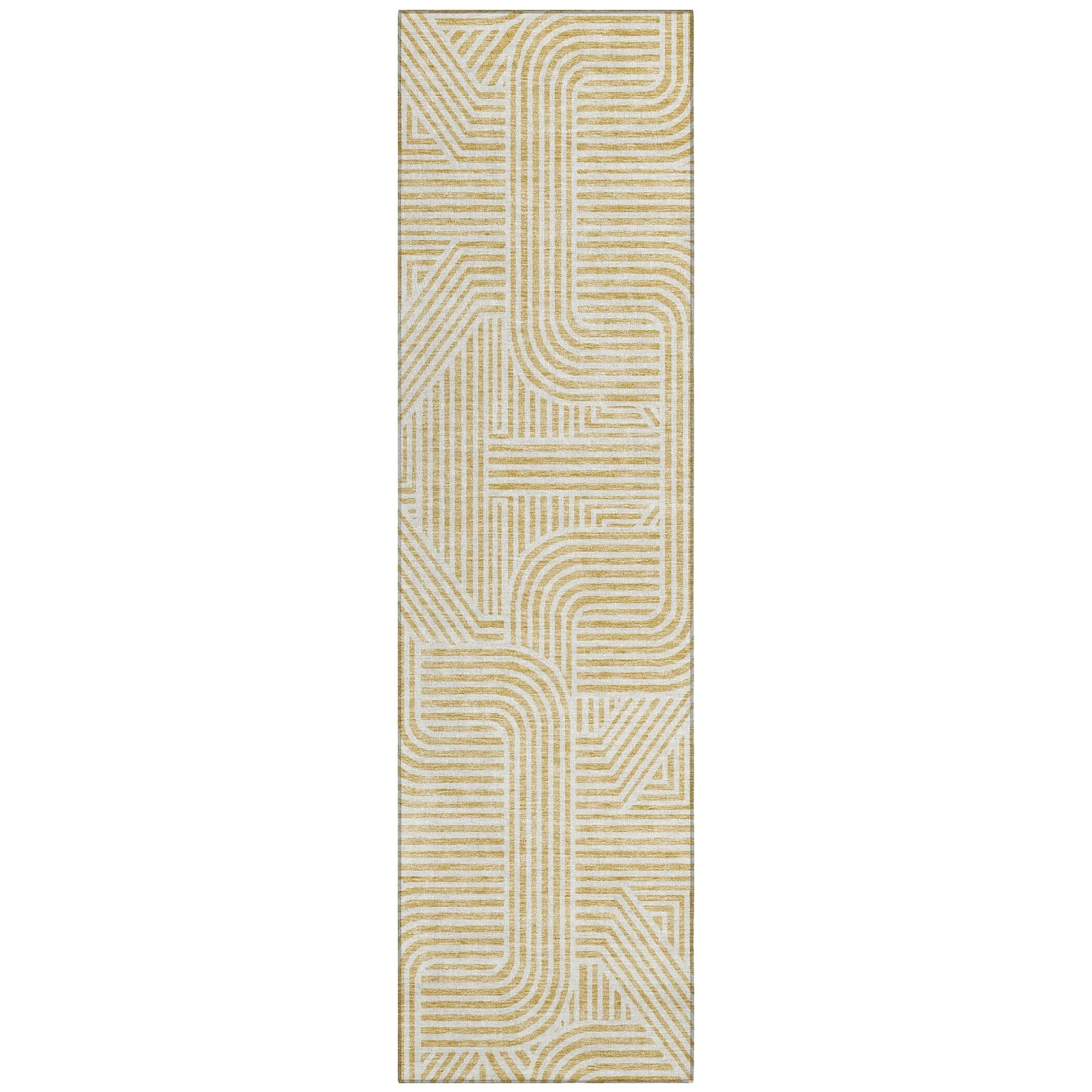Machine Washable Indoor/ Outdoor Chantille Contemporary Geo Rug
