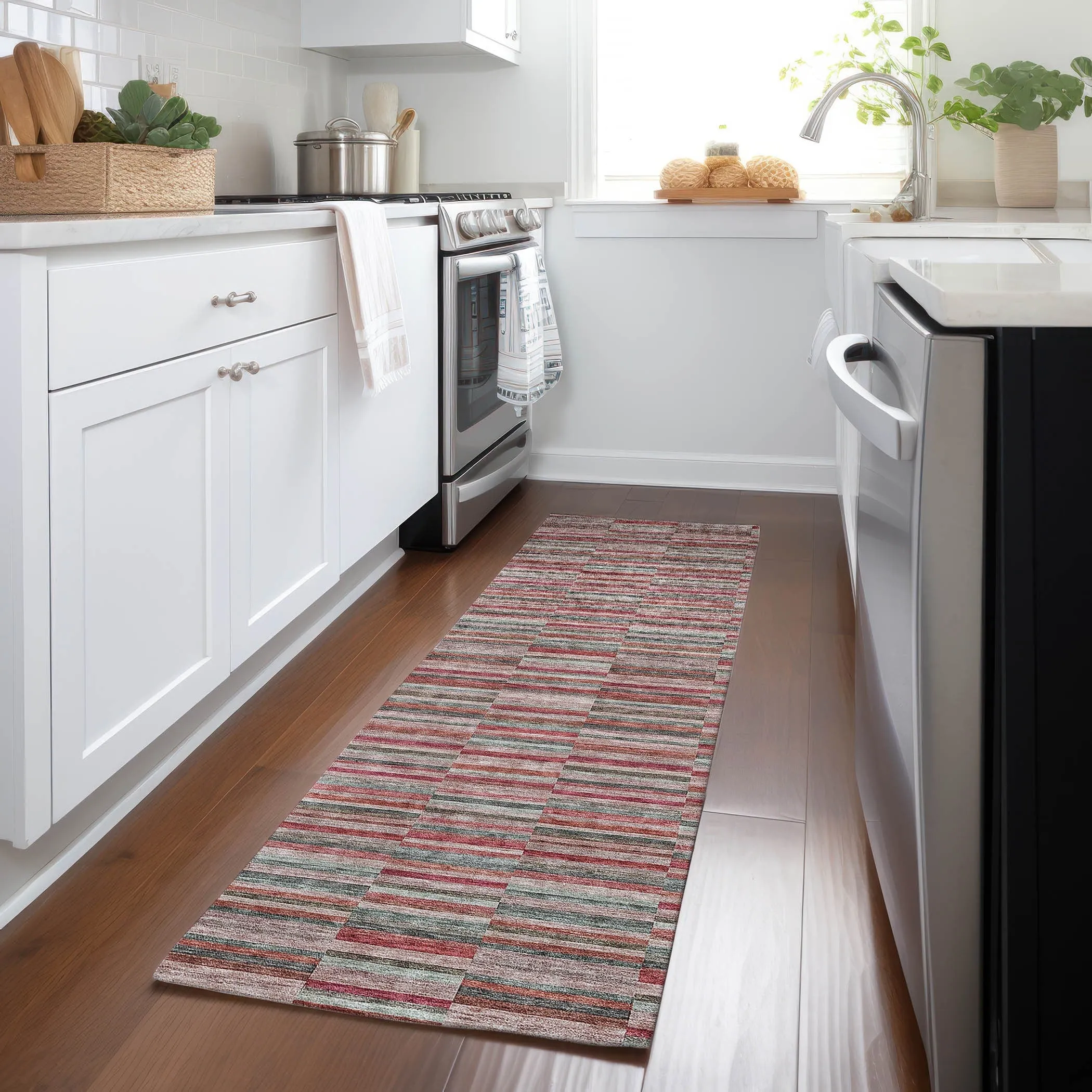 Machine Washable Indoor/ Outdoor Chantille Contemporary Geo Rug