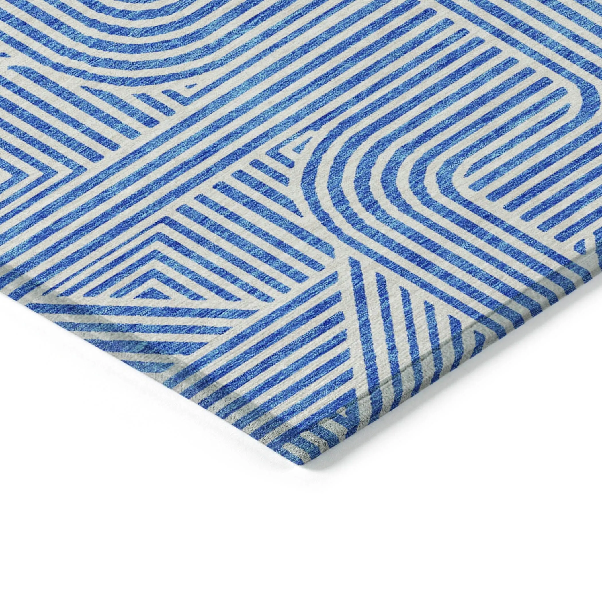 Machine Washable Indoor/ Outdoor Chantille Contemporary Geo Rug