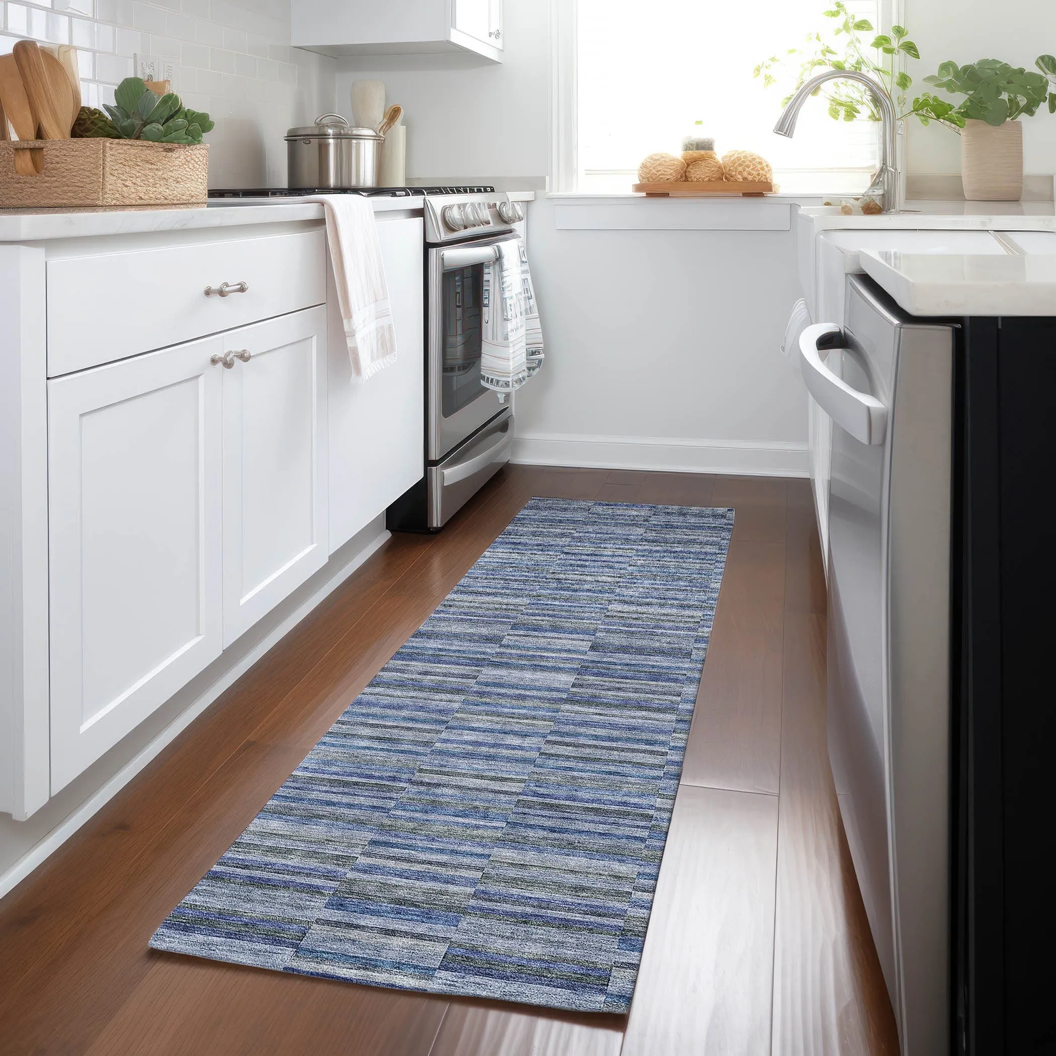 Machine Washable Indoor/ Outdoor Chantille Contemporary Geo Rug