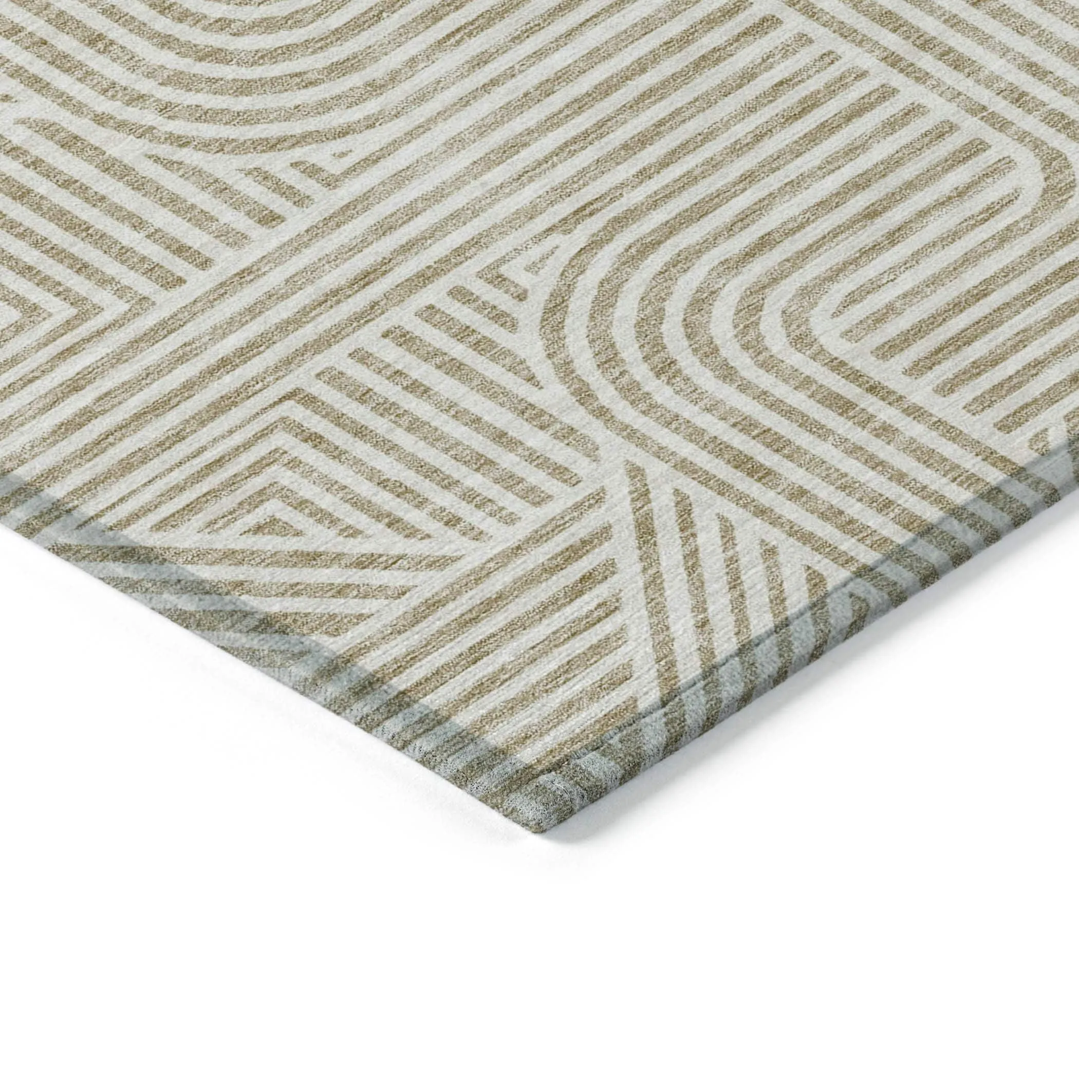 Machine Washable Indoor/ Outdoor Chantille Contemporary Geo Rug