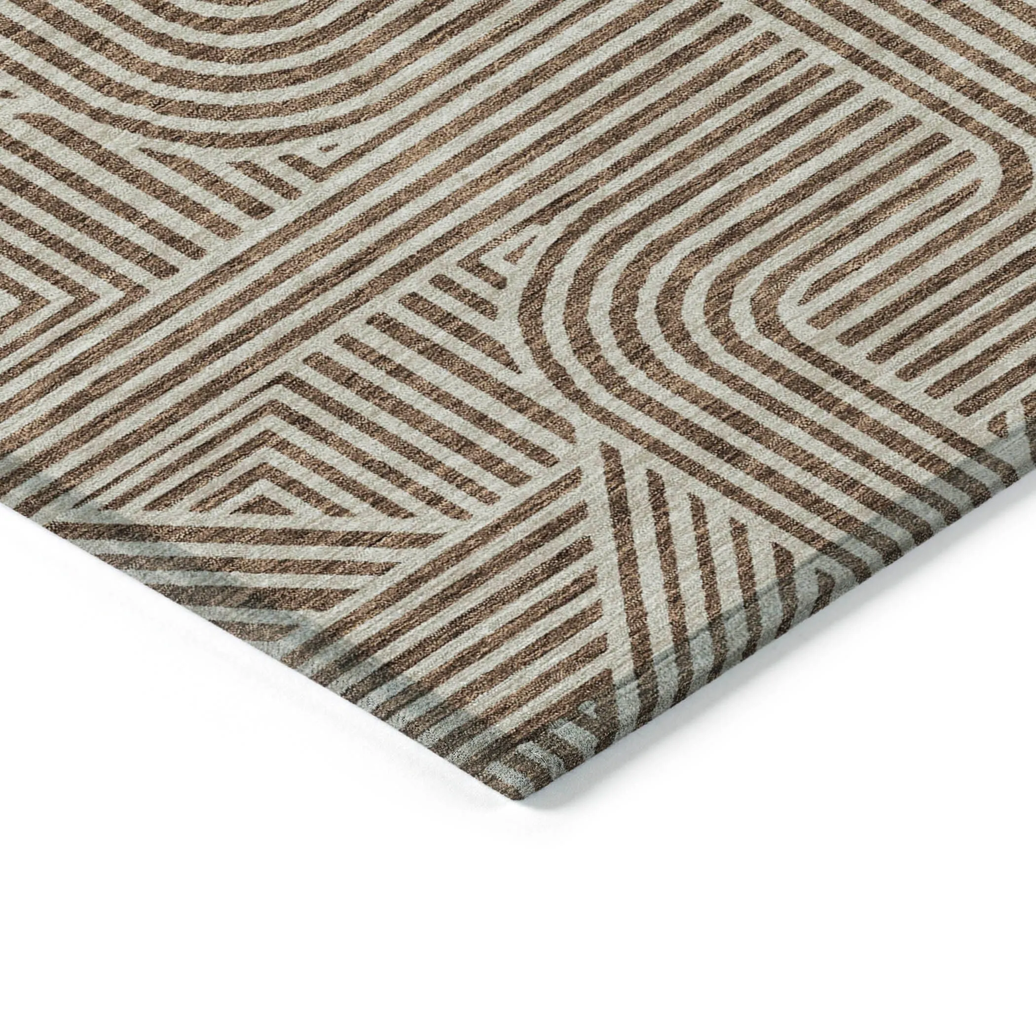 Machine Washable Indoor/ Outdoor Chantille Contemporary Geo Rug